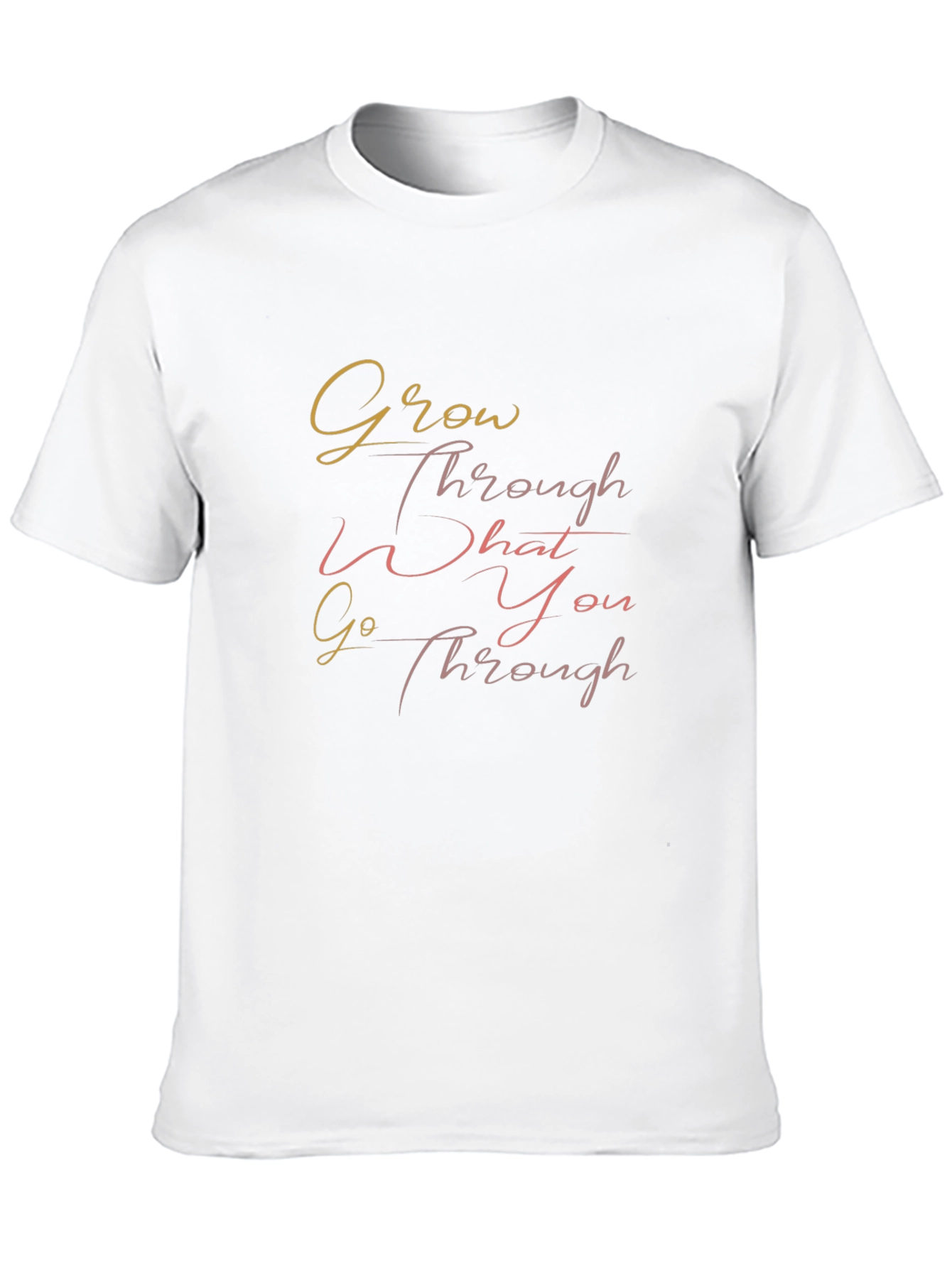 Motivational Graphic Print Crew Neck T-Shirt