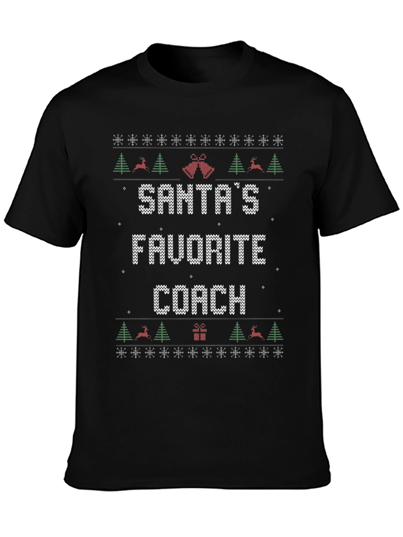 Santas Favorite Coach Ugly Christmas Sweater T-Shirt
