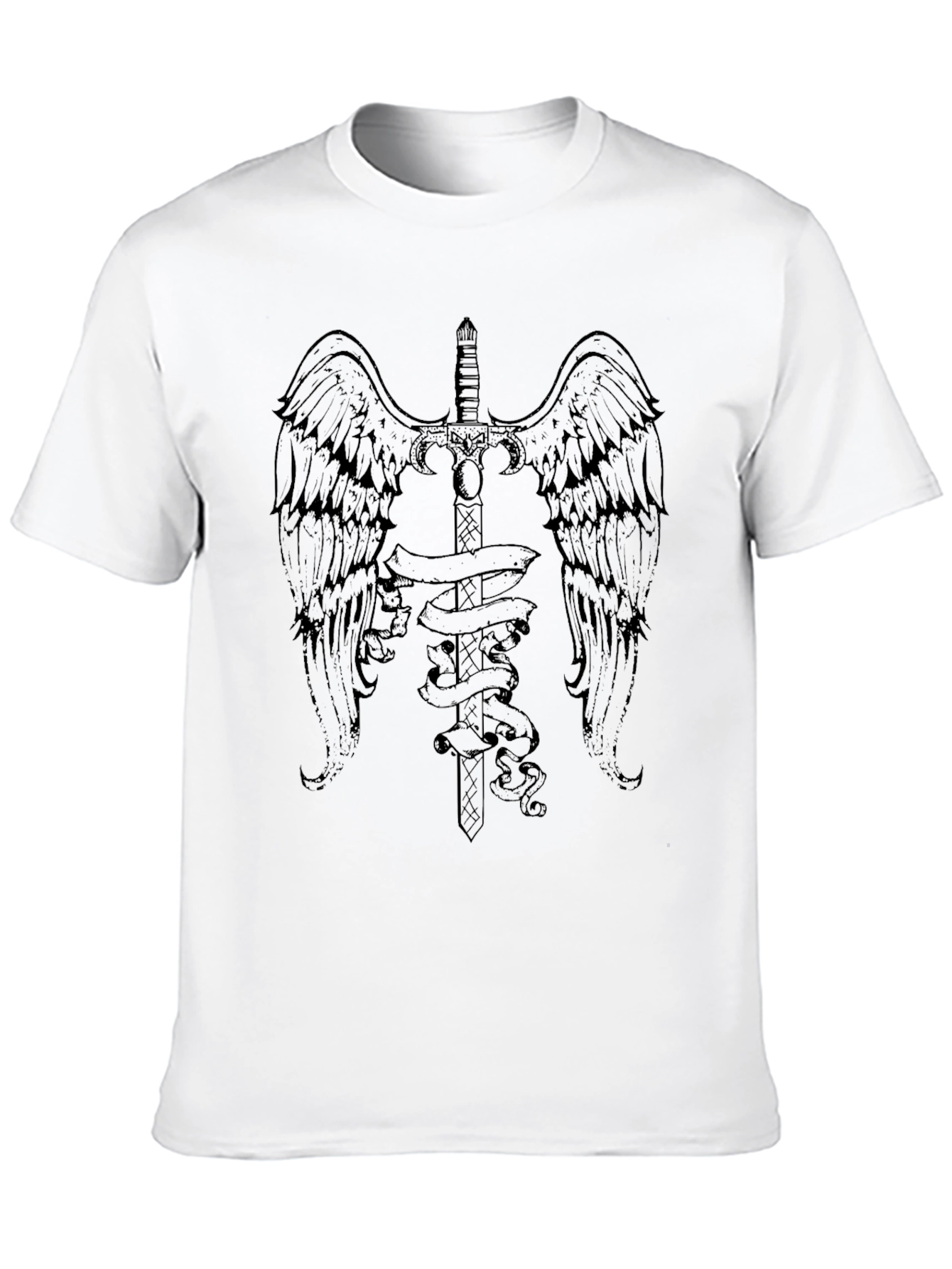 Winged Sword Graphic Tee - Mens Black T-Shirt