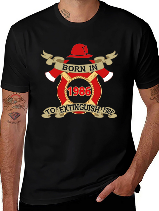 Born in 1986 Firefighter T-Shirt