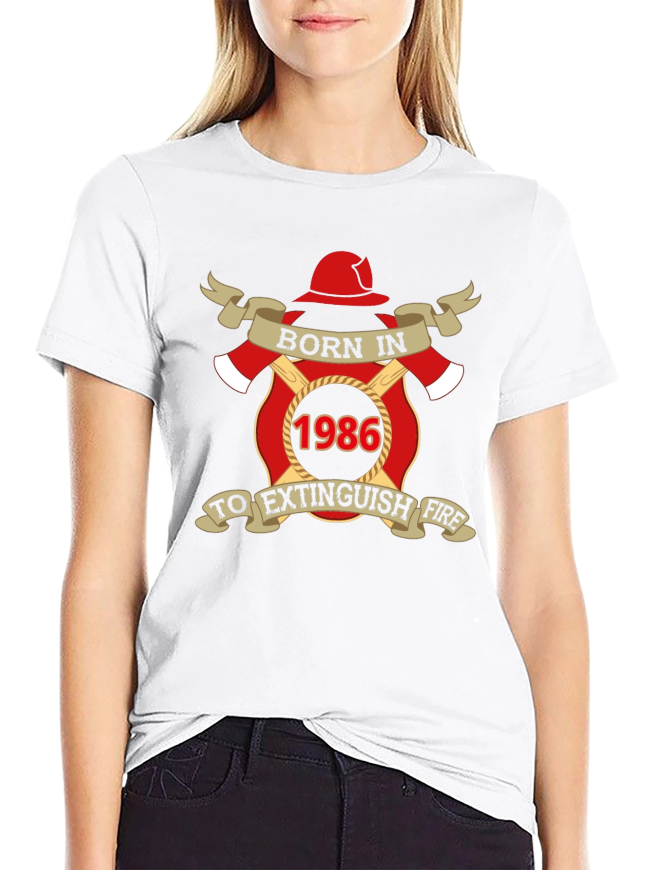 Born in 1986 Firefighter T-Shirt