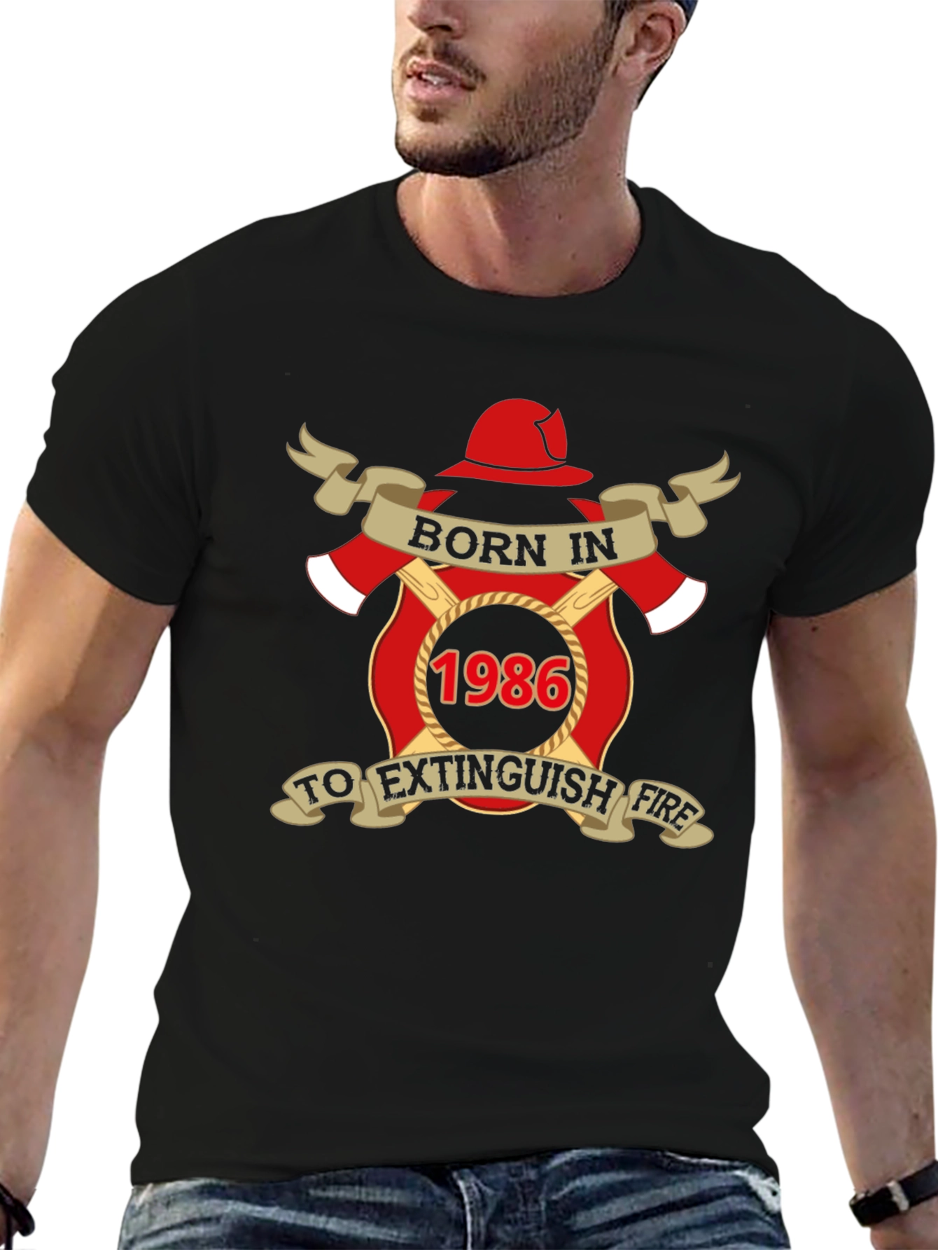 Born in 1986 Firefighter T-Shirt