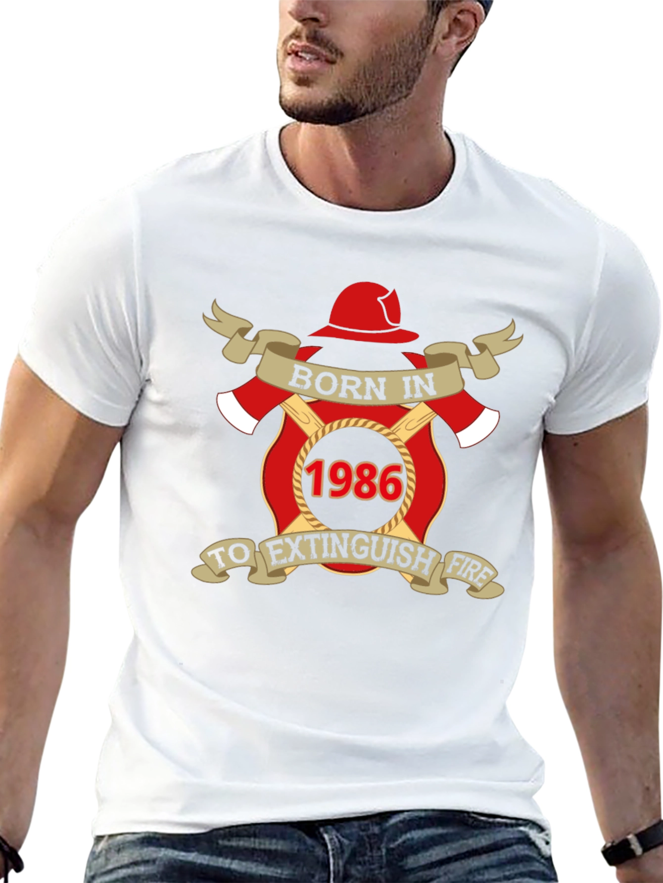 Born in 1986 Firefighter T-Shirt