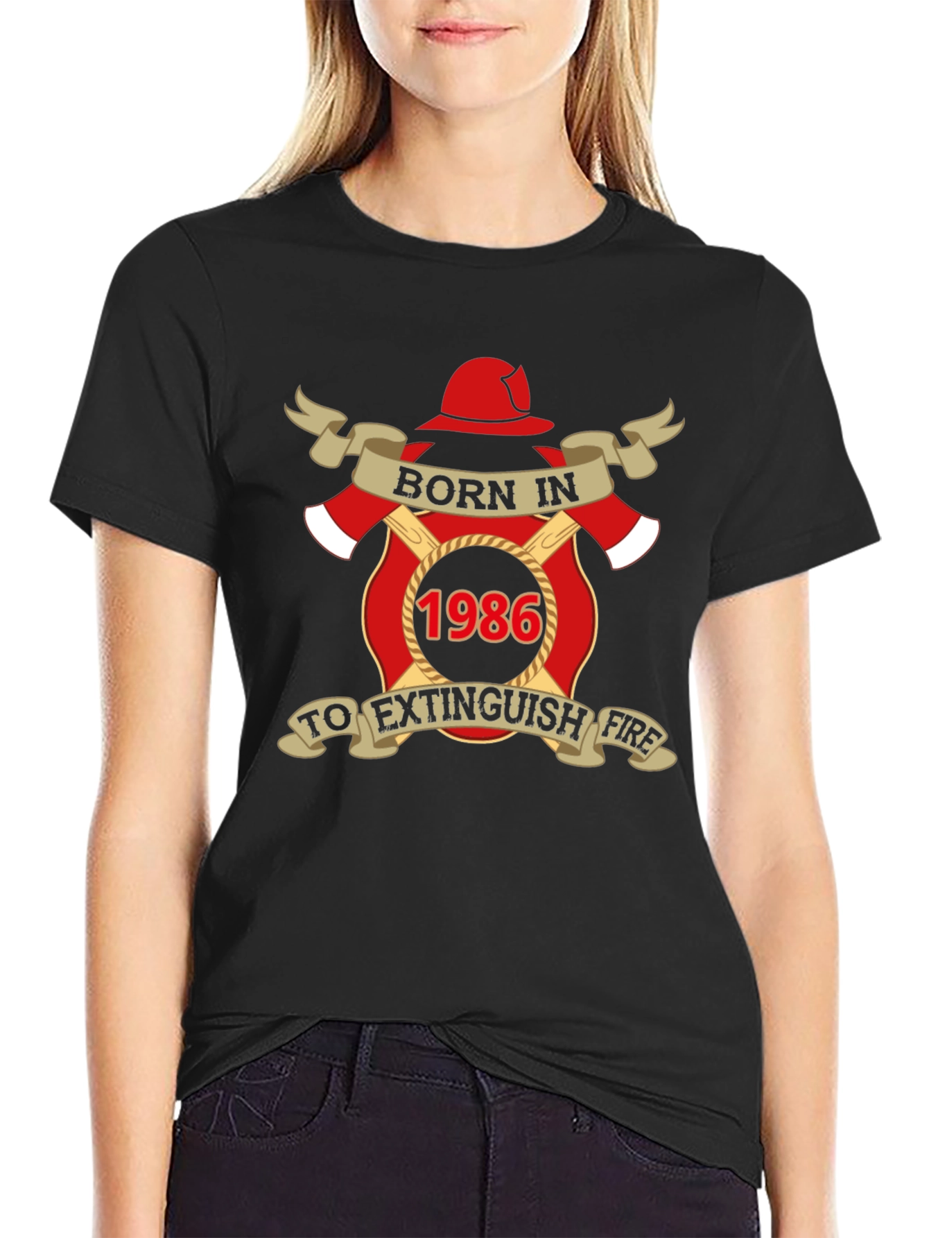 Born in 1986 Firefighter T-Shirt