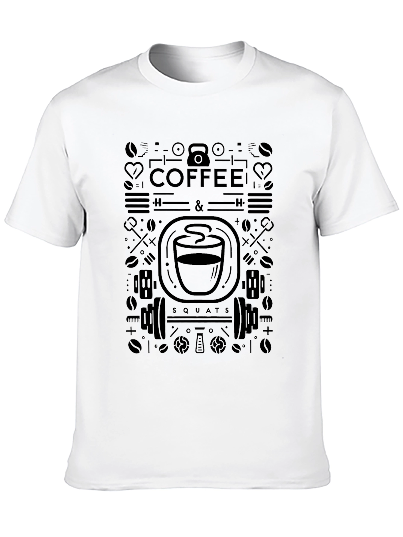 Coffee & Squats Graphic Tee - Black