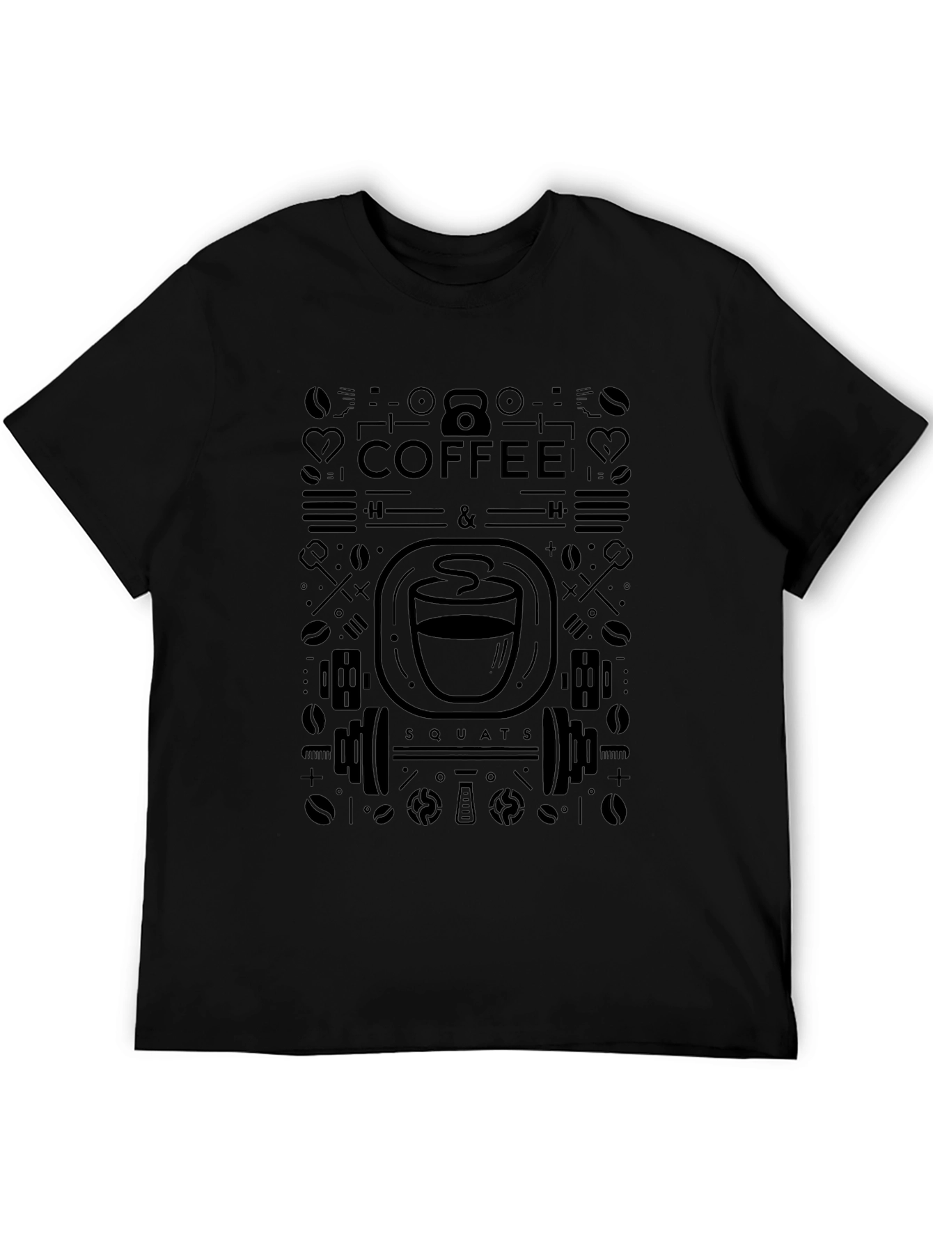 Coffee & Squats Graphic Tee - Black