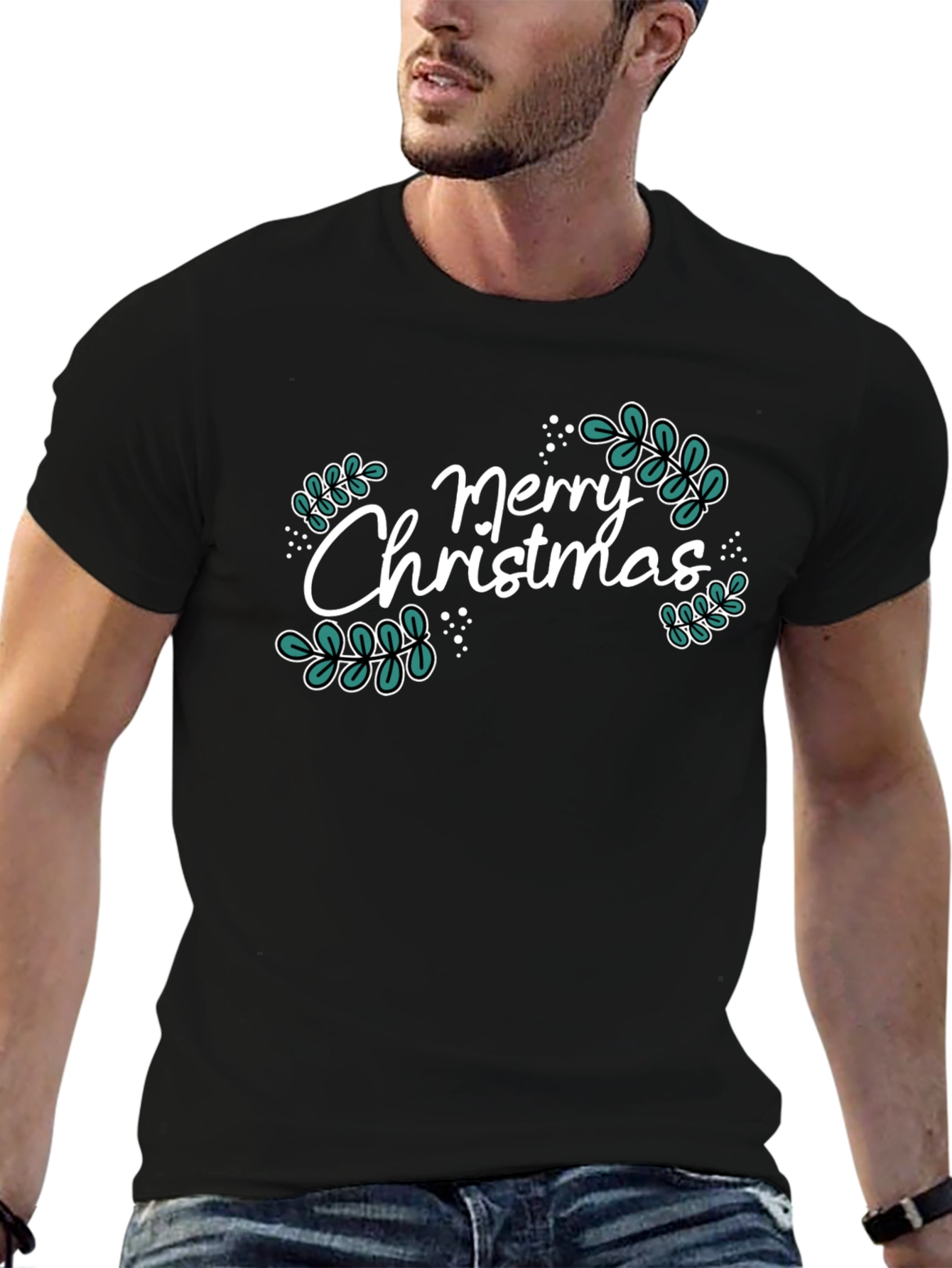 Merry Christmas Graphic Tee - Holiday Festive T-Shirt