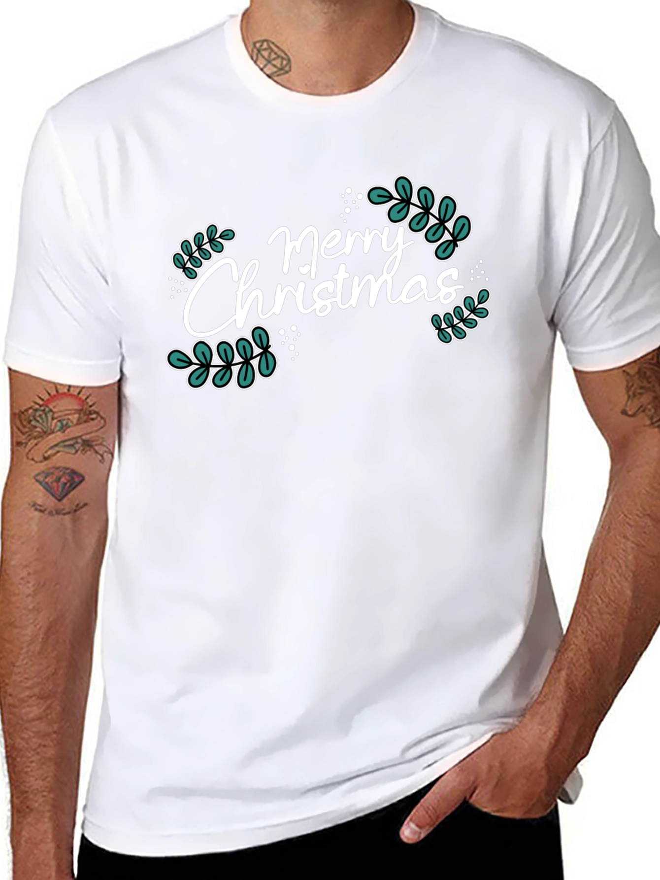 Merry Christmas Graphic Tee - Holiday Festive T-Shirt