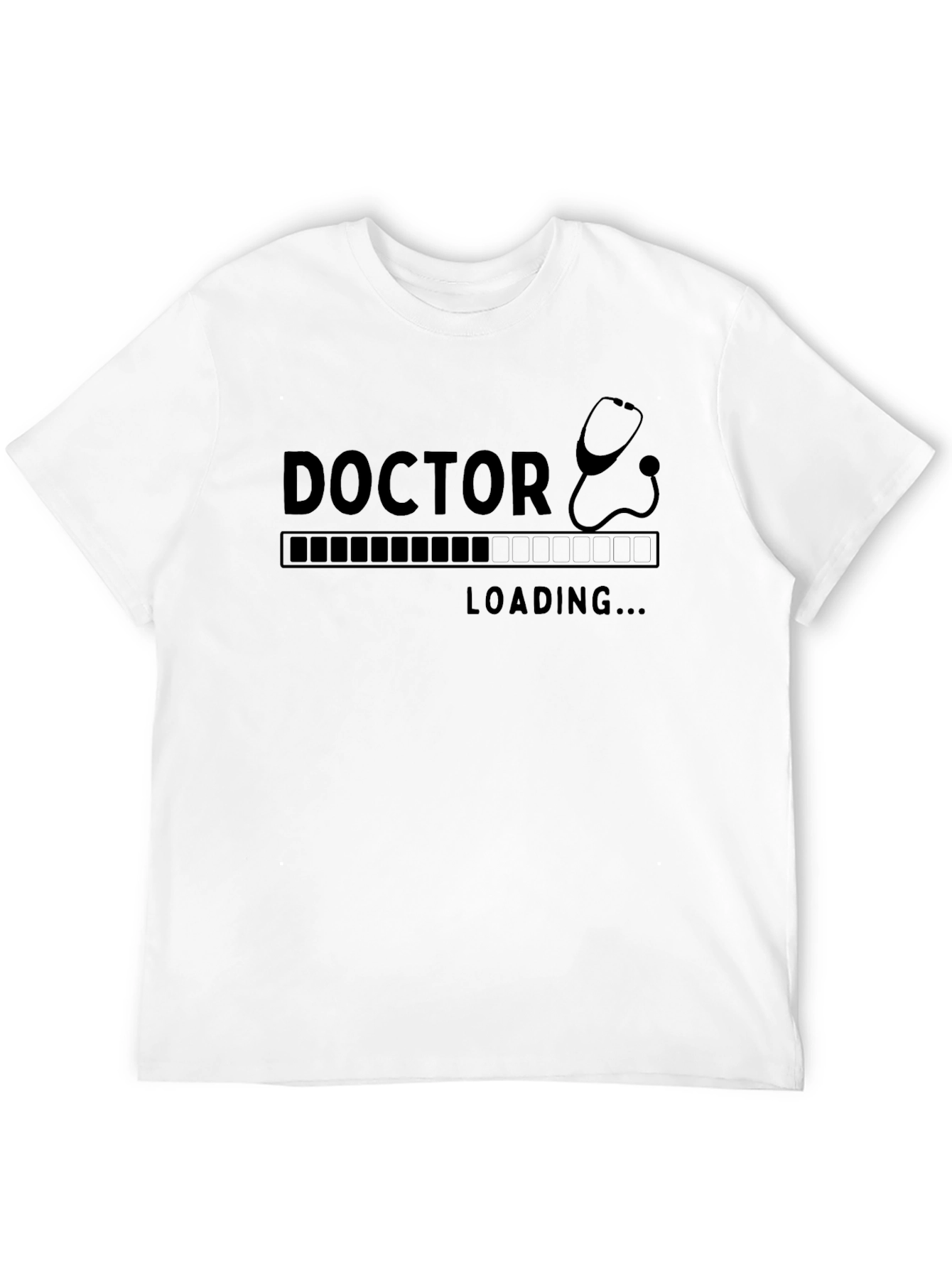 Doctor Loading Graphic Tee - Black Cotton T-Shirt