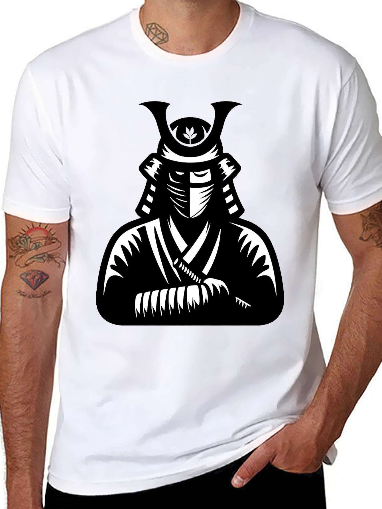 Samurai Graphic Black T-Shirt - Urban Style