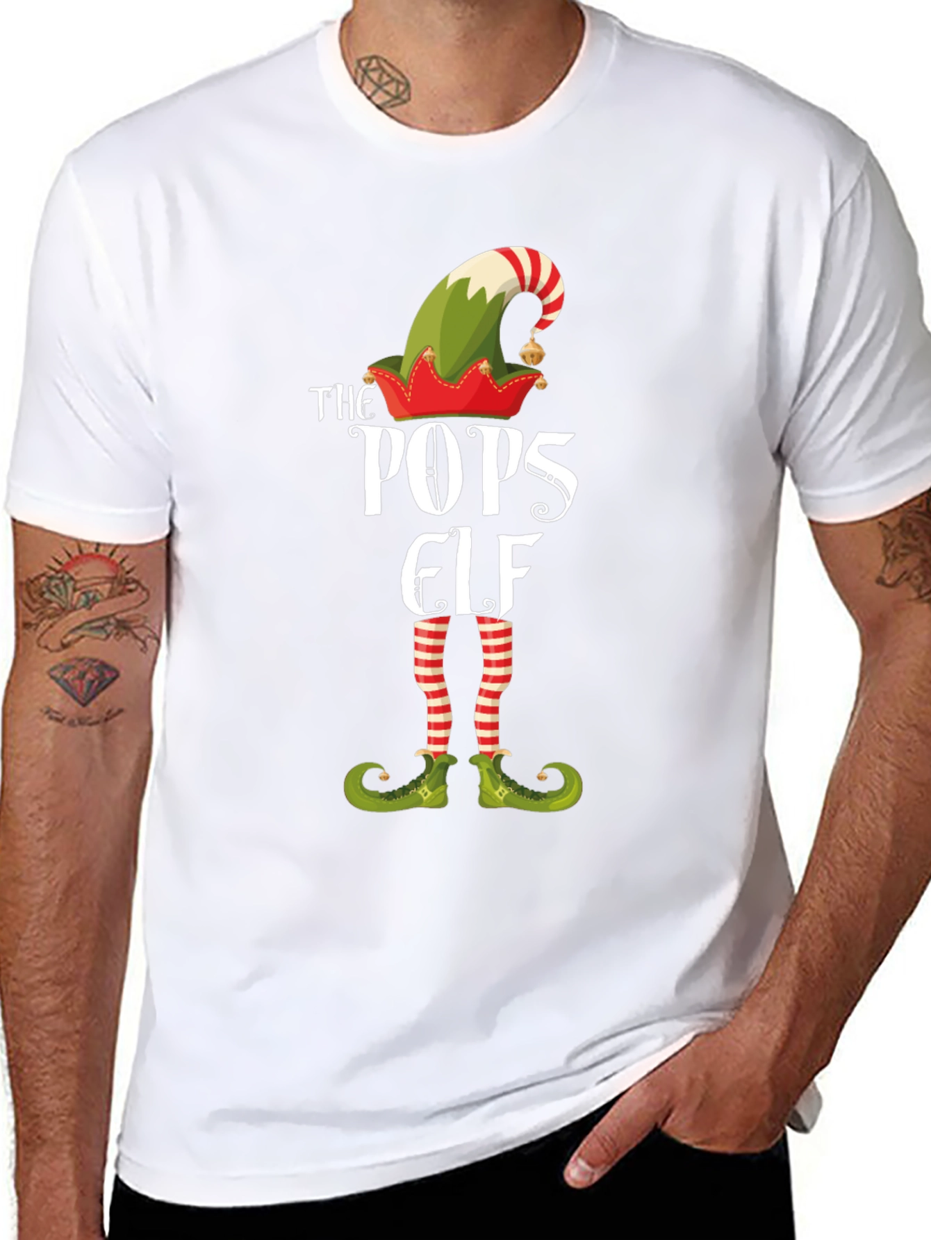 The Pops Elf Christmas Graphic Tee