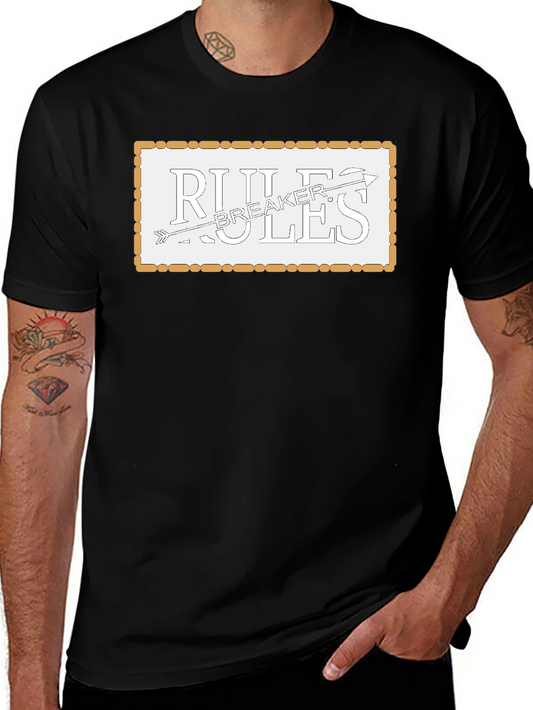 Rules Breaker Graphic Tee - Mens Black T-Shirt