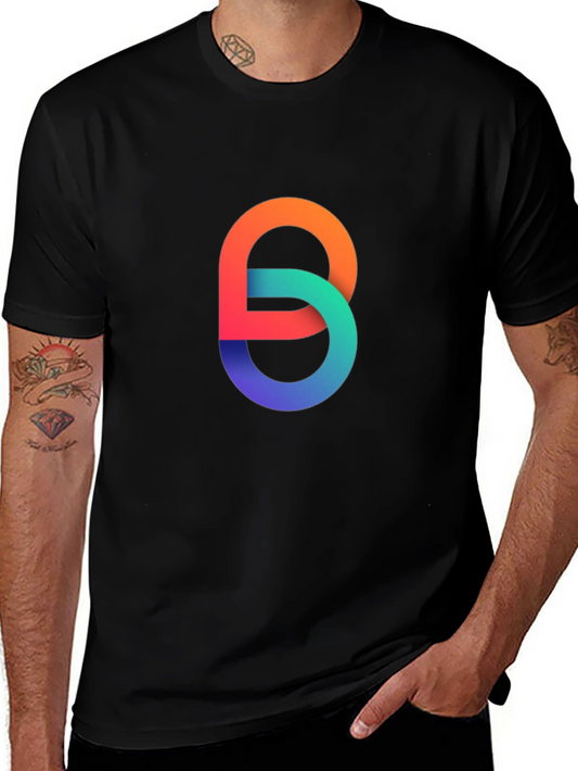Modern Abstract Infinity Loop Graphic T-Shirt
