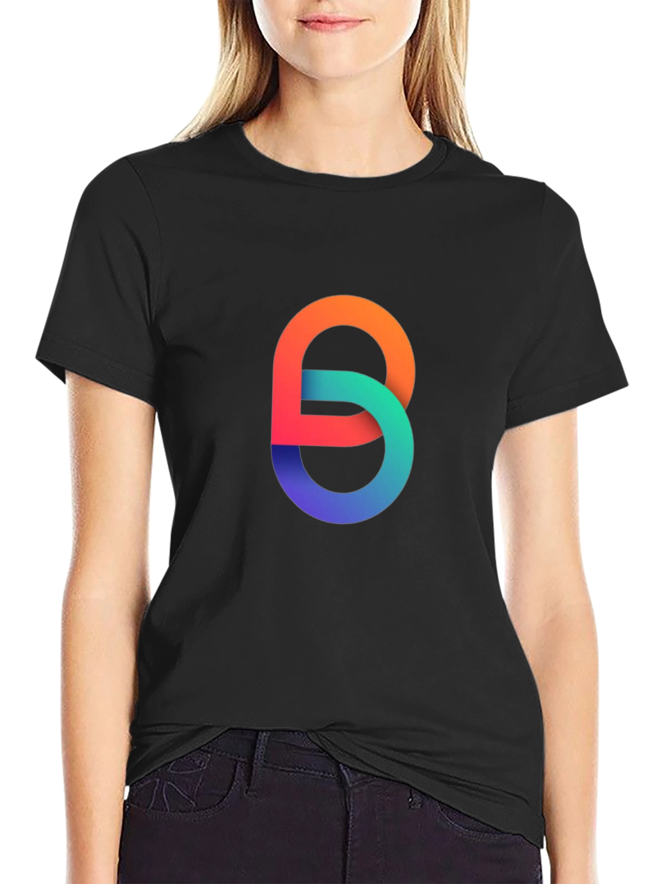 Modern Abstract Infinity Loop Graphic T-Shirt