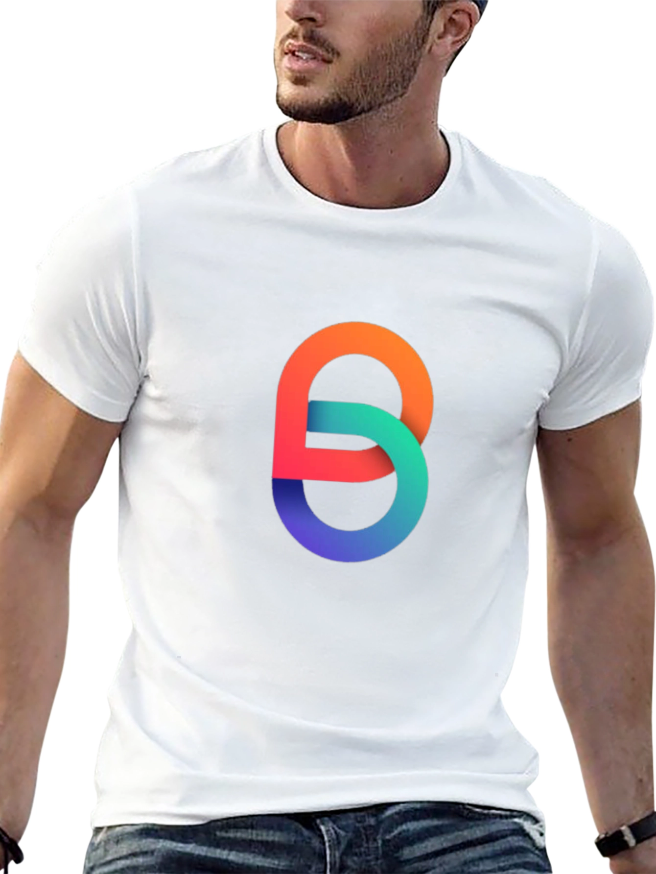 Modern Abstract Infinity Loop Graphic T-Shirt
