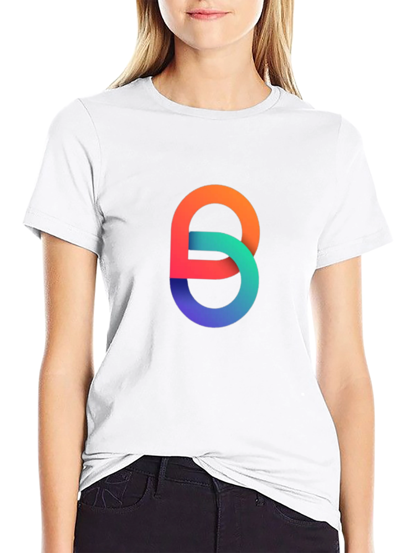 Modern Abstract Infinity Loop Graphic T-Shirt