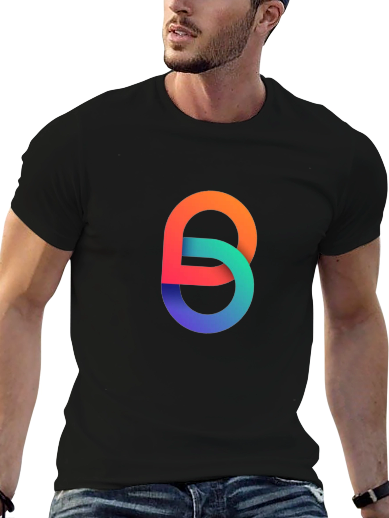 Modern Abstract Infinity Loop Graphic T-Shirt