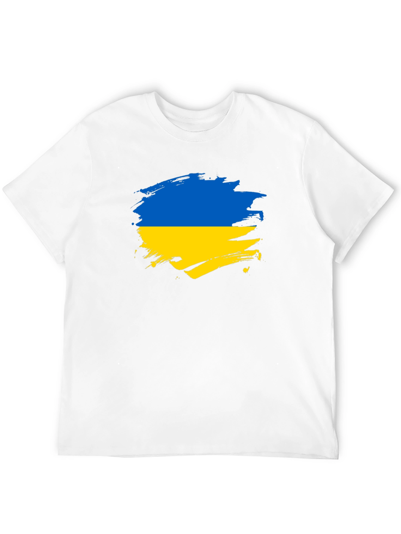 Ukraine Flag Brushstroke T-Shirt - Support Ukraine