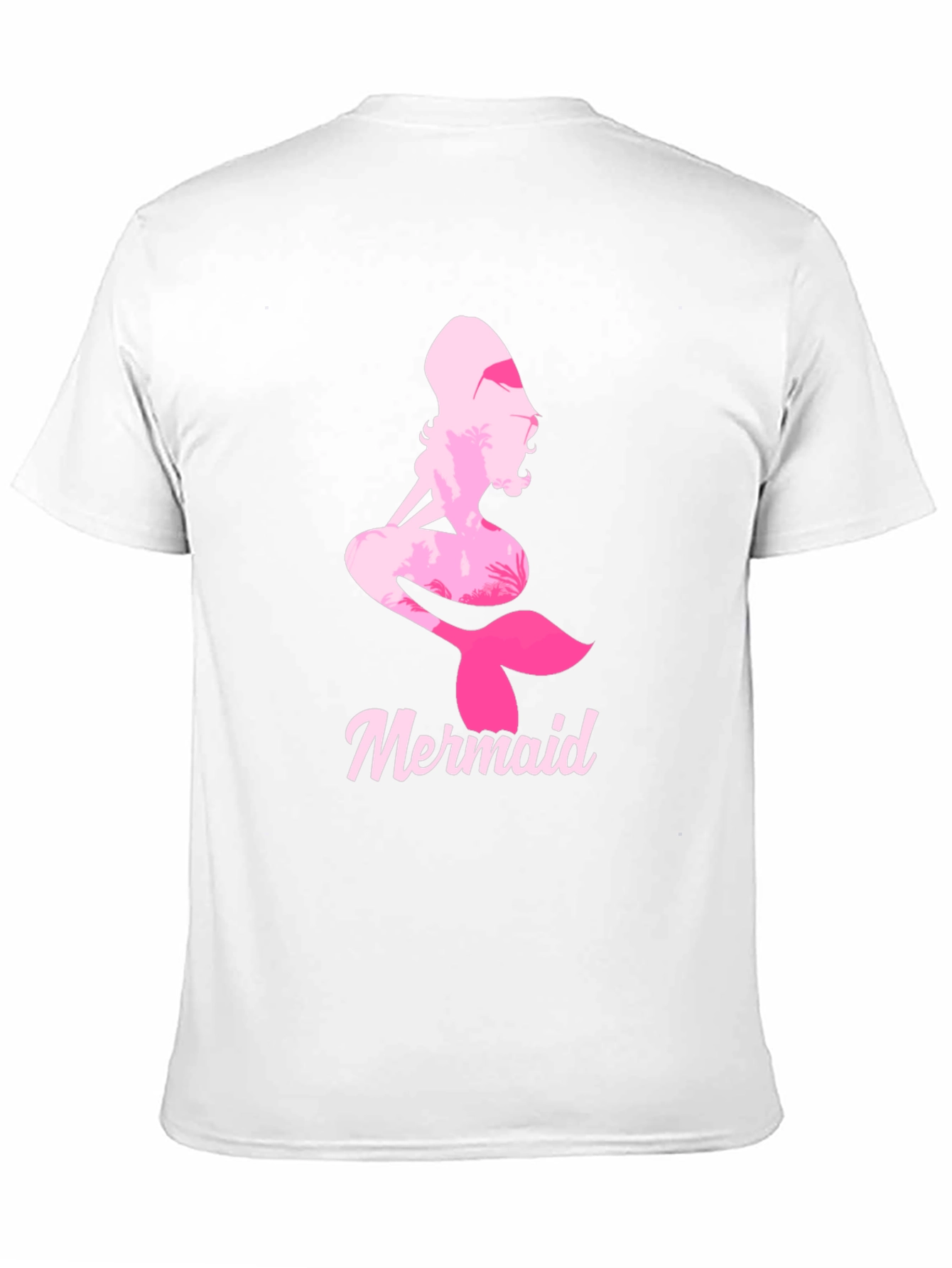 Mermaid Silhouette Graphic T-Shirt - Black