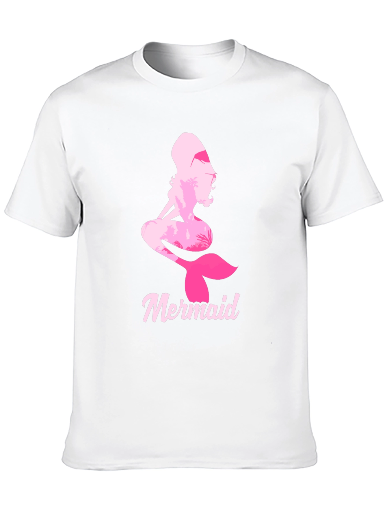 Mermaid Silhouette Graphic T-Shirt - Black