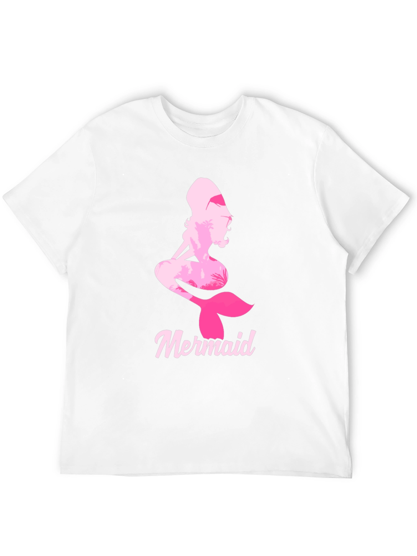 Mermaid Silhouette Graphic T-Shirt - Black