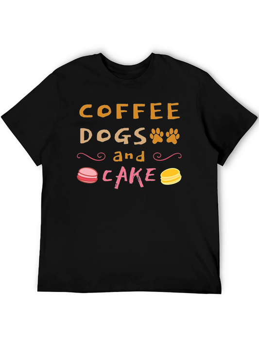 Coffee Dogs and Cake Black T-Shirt