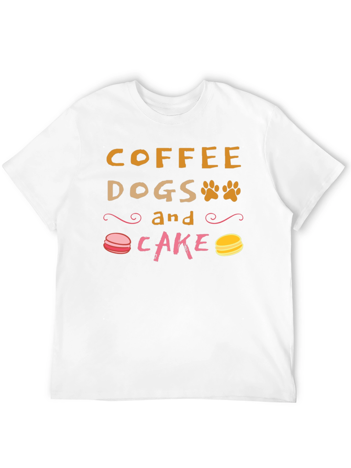 Coffee Dogs and Cake Black T-Shirt
