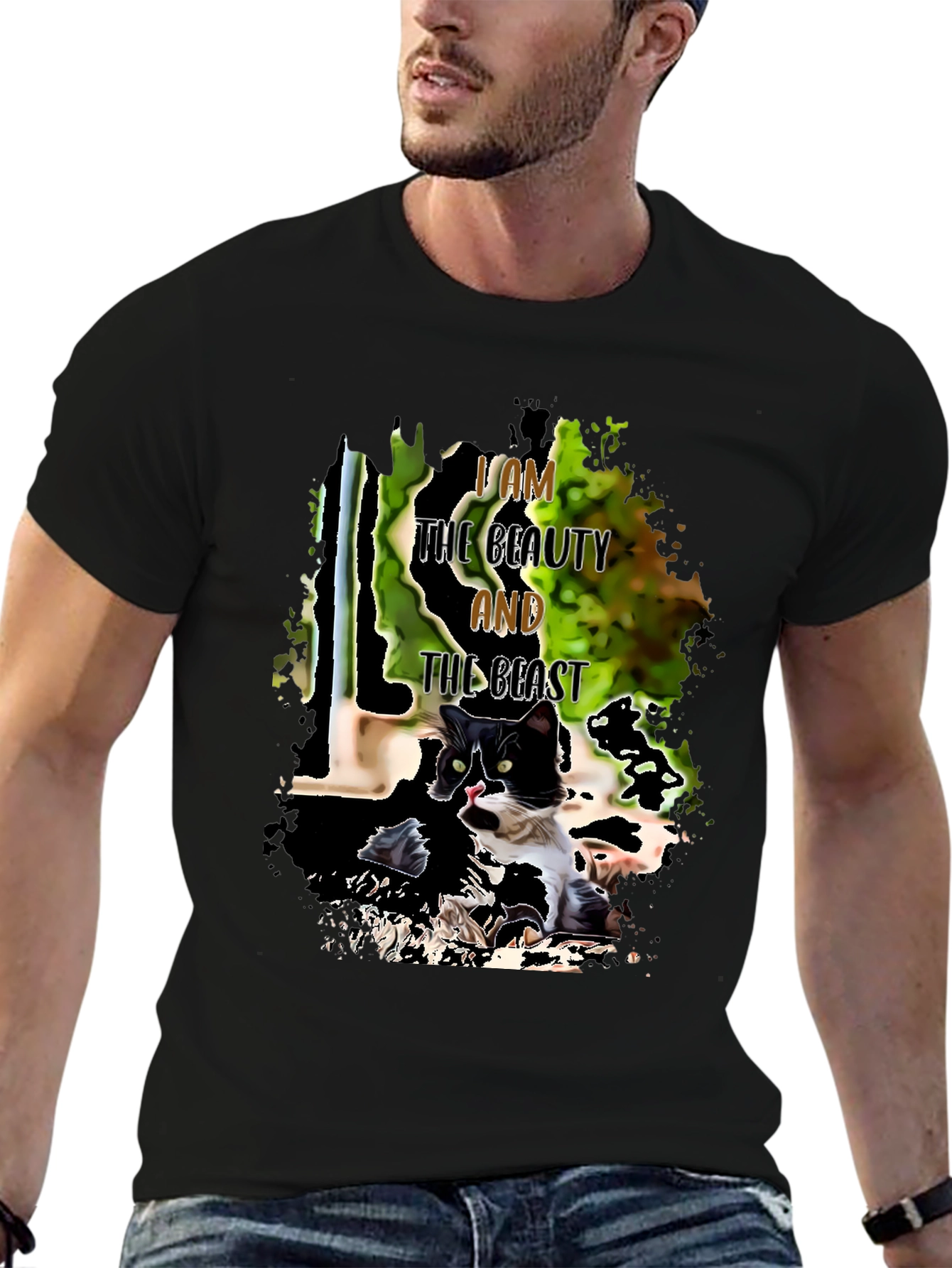 Beauty and Beast Cat T-Shirt
