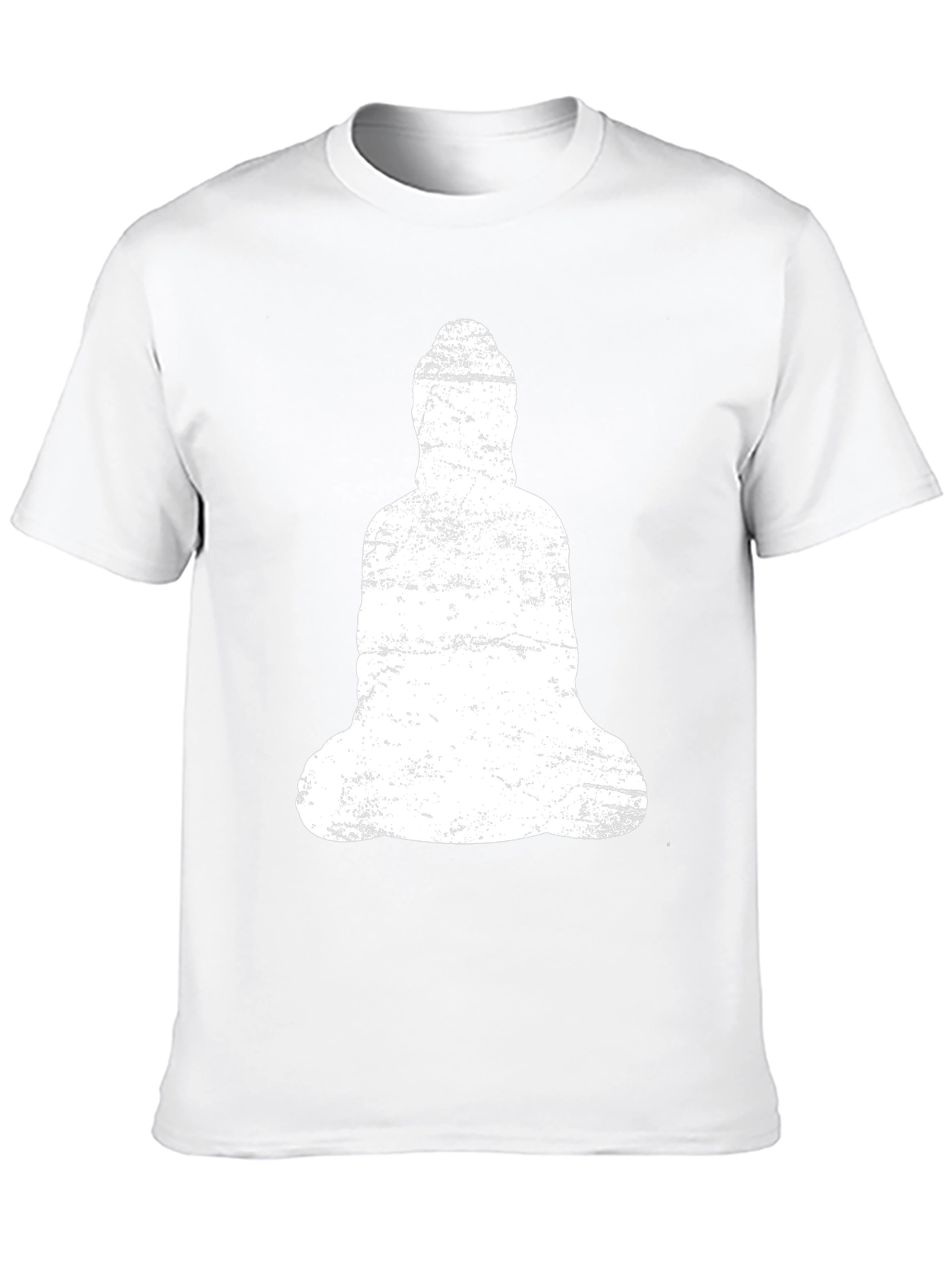 Buddha Graphic Print Black Cotton Tee