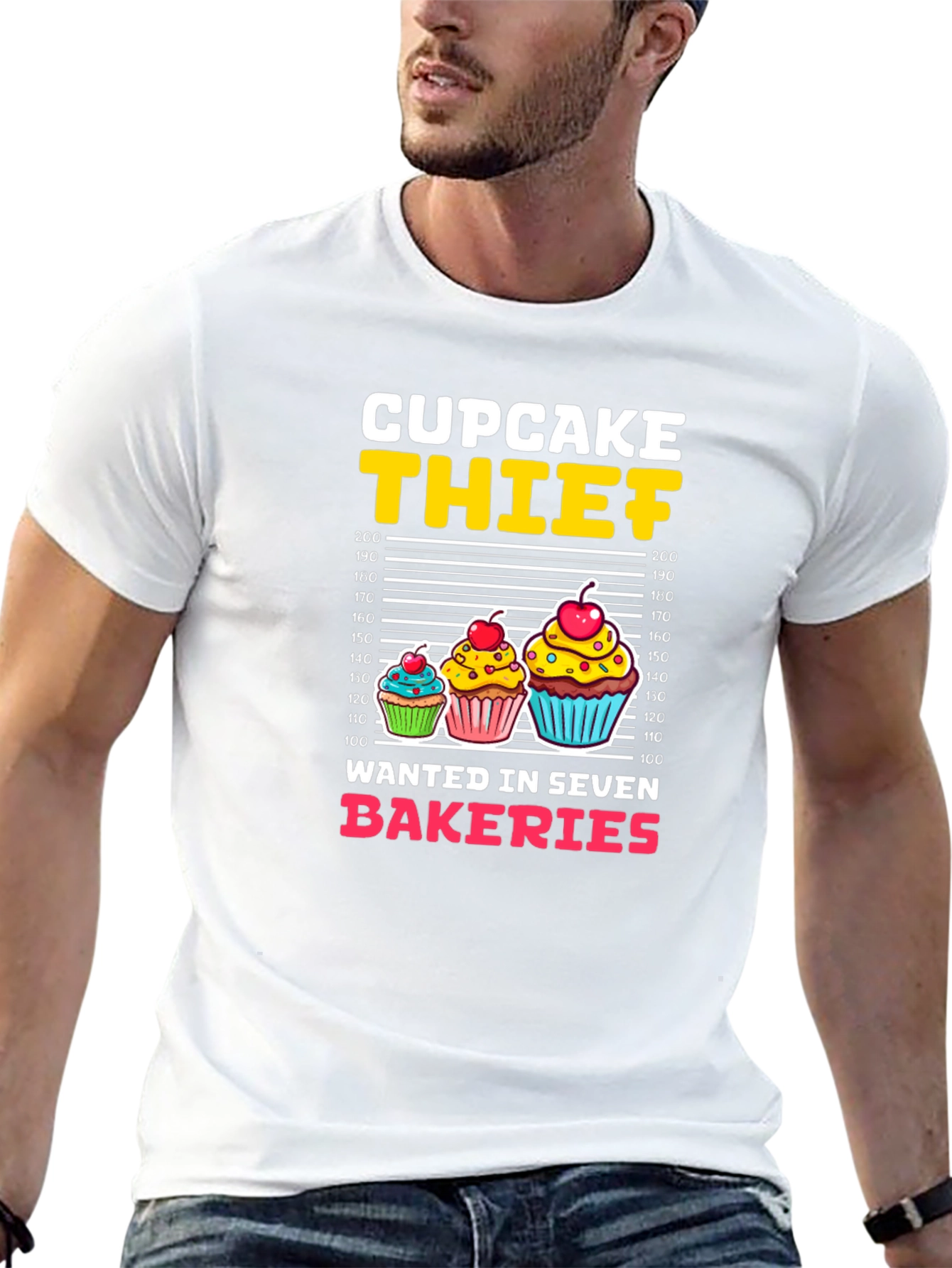 Cupcake Thief Funny Graphic T-Shirt
