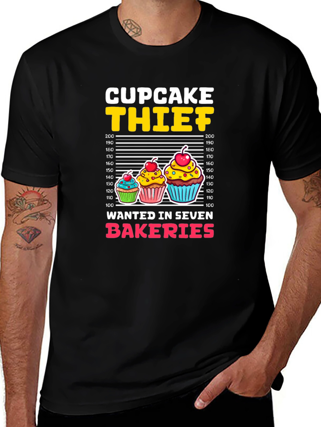 Cupcake Thief Funny Graphic T-Shirt