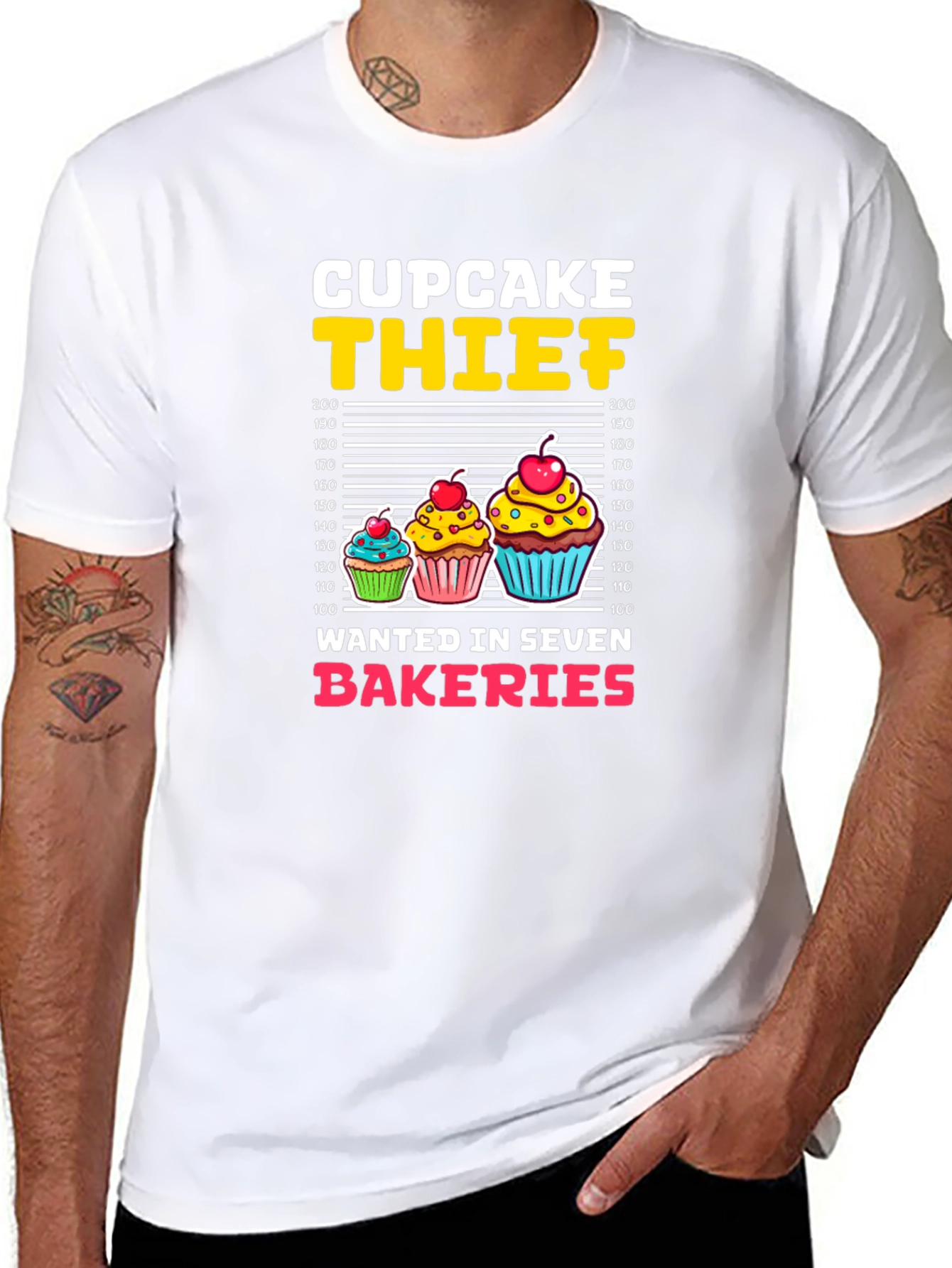 Cupcake Thief Funny Graphic T-Shirt