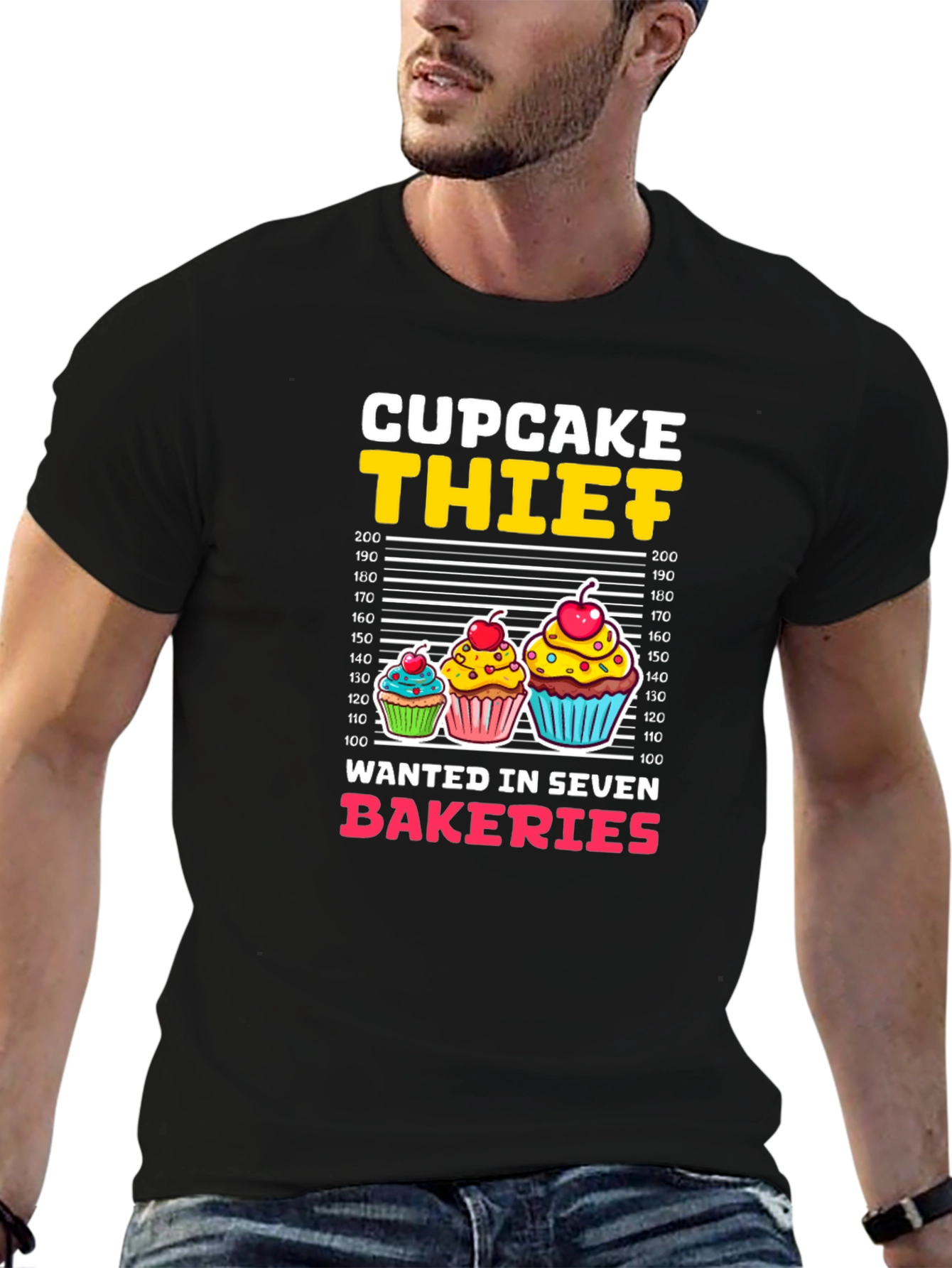 Cupcake Thief Funny Graphic T-Shirt