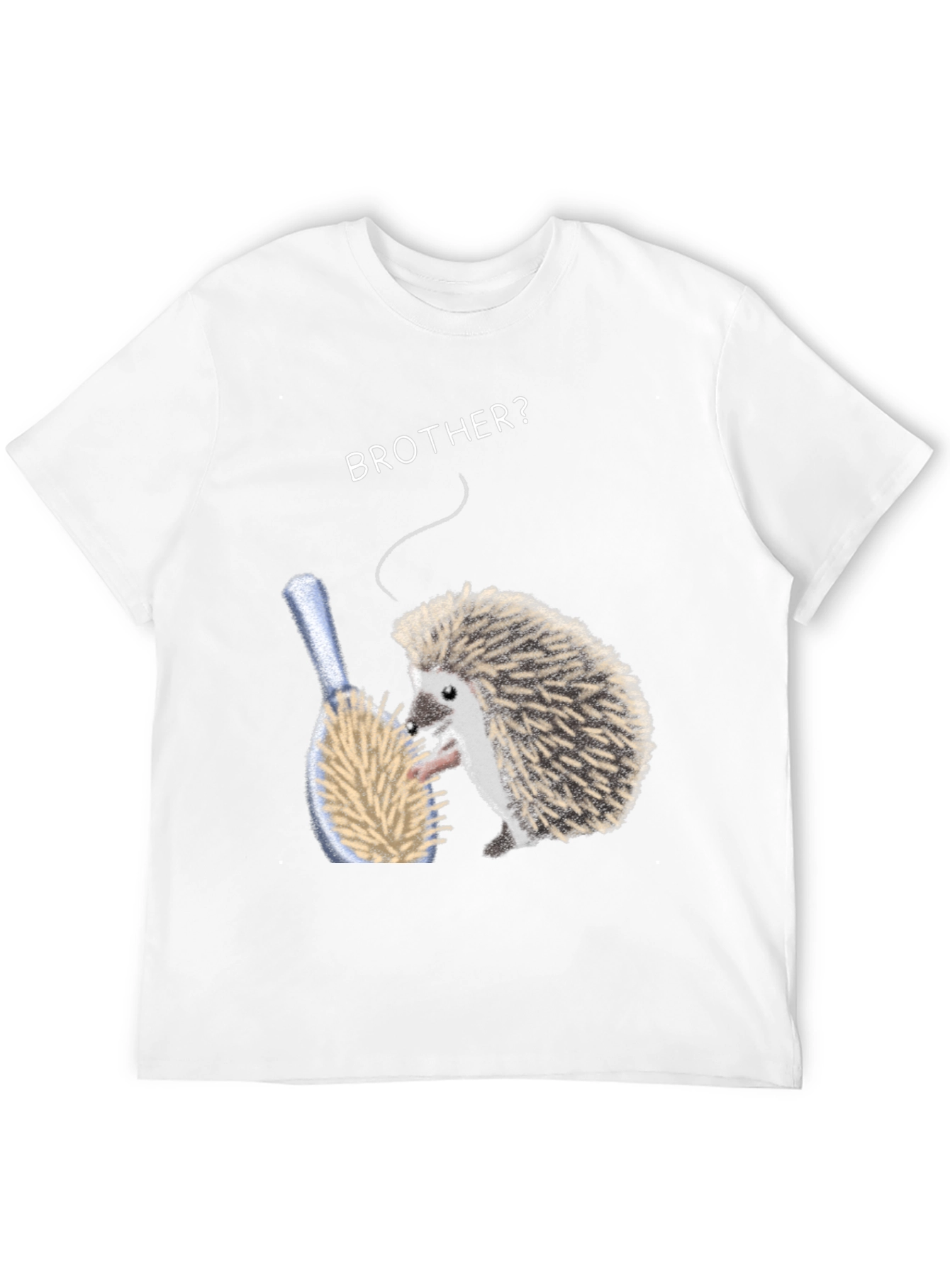Brother Hedgehog Graphic Tee - Quirky Animal Shirt