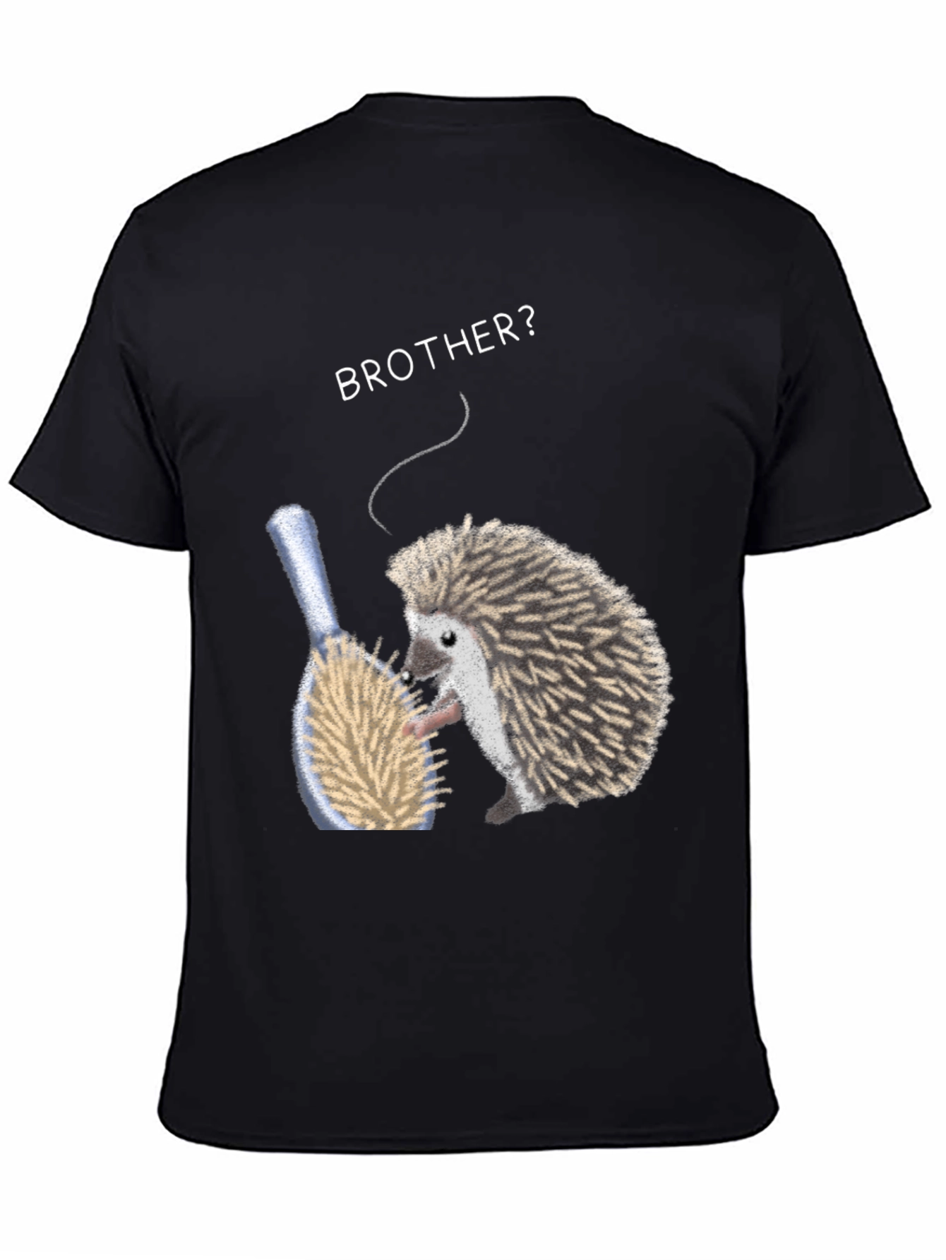 Brother Hedgehog Graphic Tee - Quirky Animal Shirt