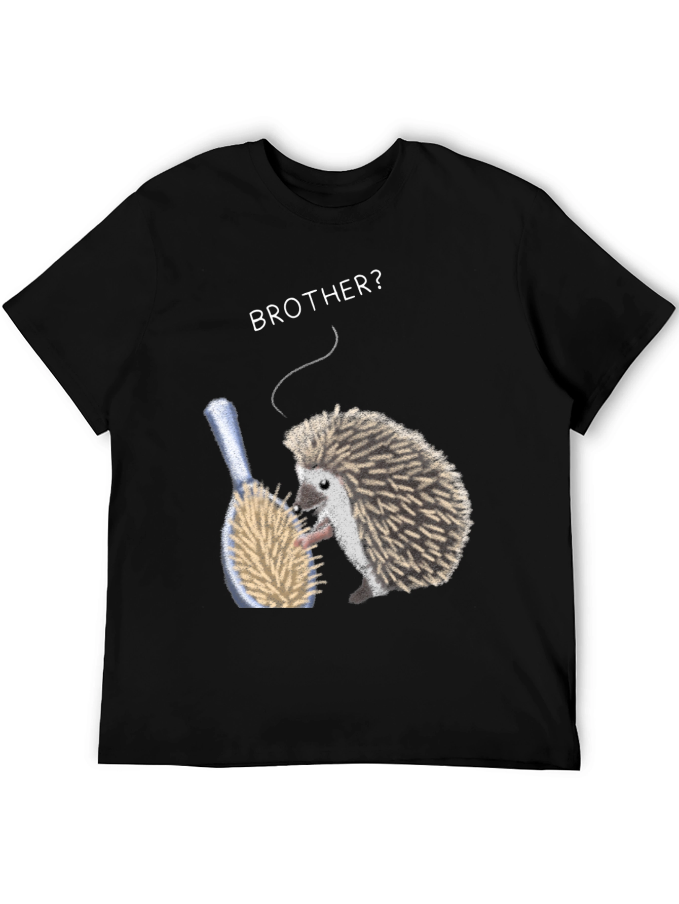 Brother Hedgehog Graphic Tee - Quirky Animal Shirt