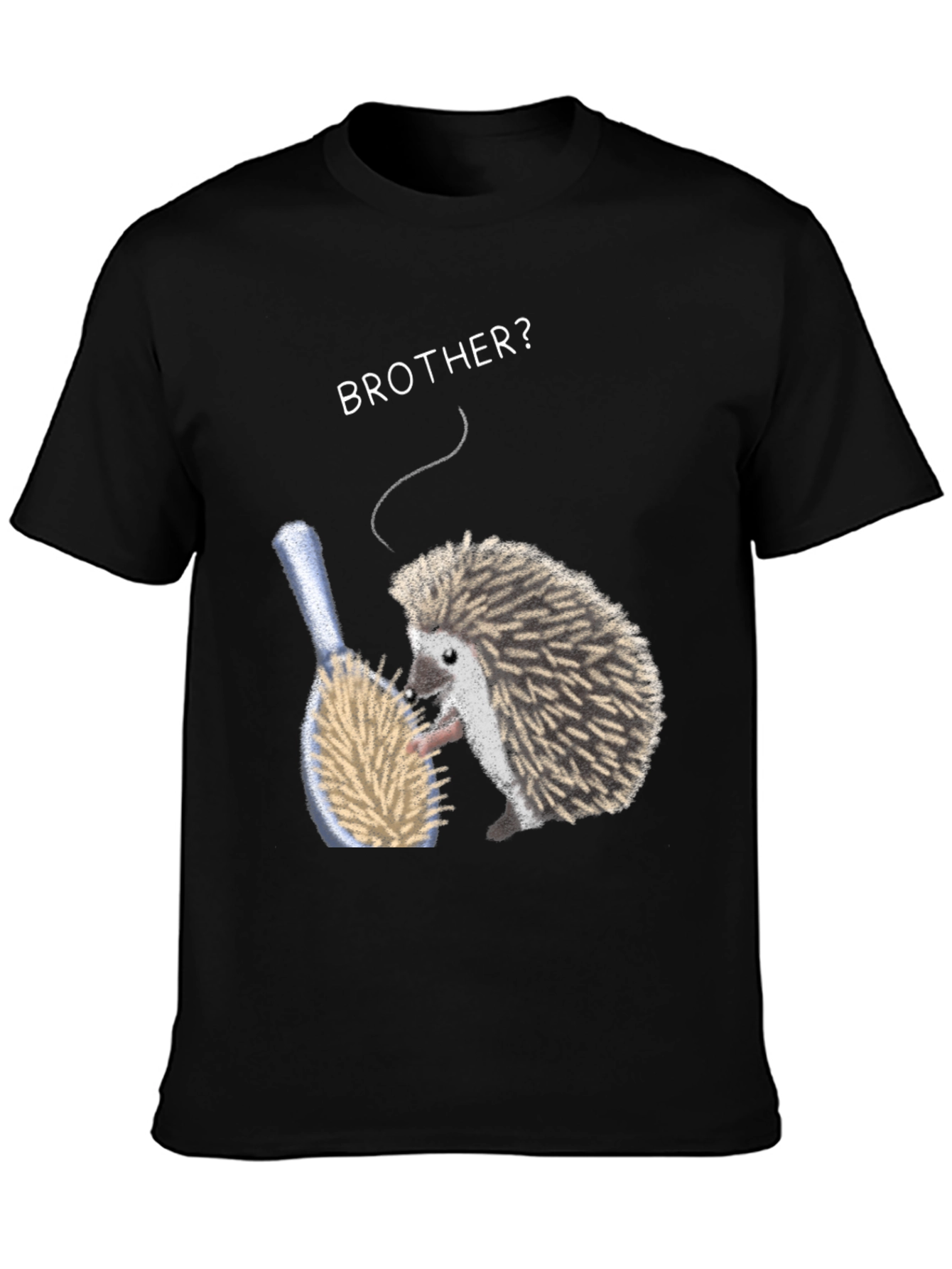 Brother Hedgehog Graphic Tee - Quirky Animal Shirt