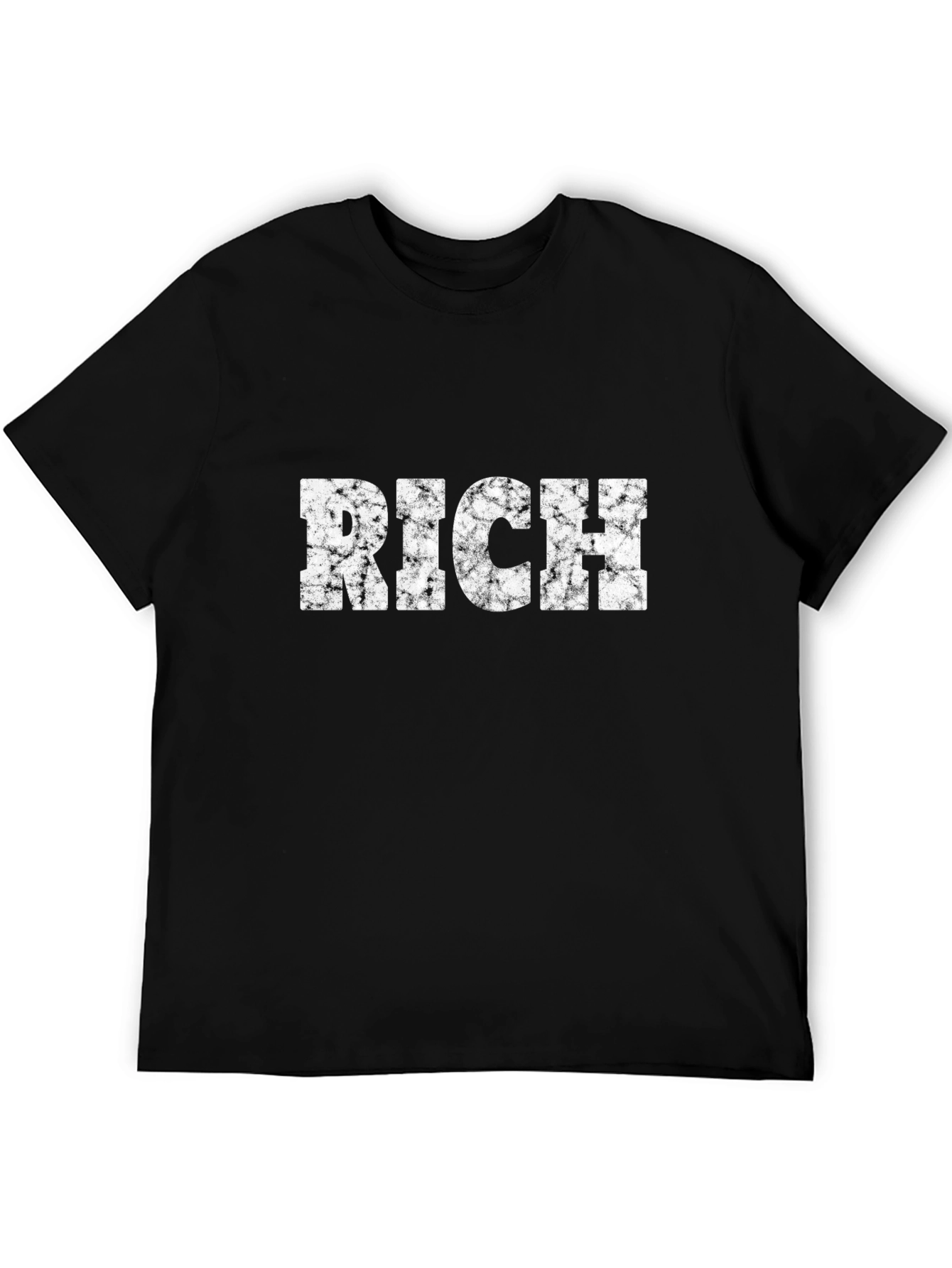 Rich Graphic Tee - Black Casual T-Shirt