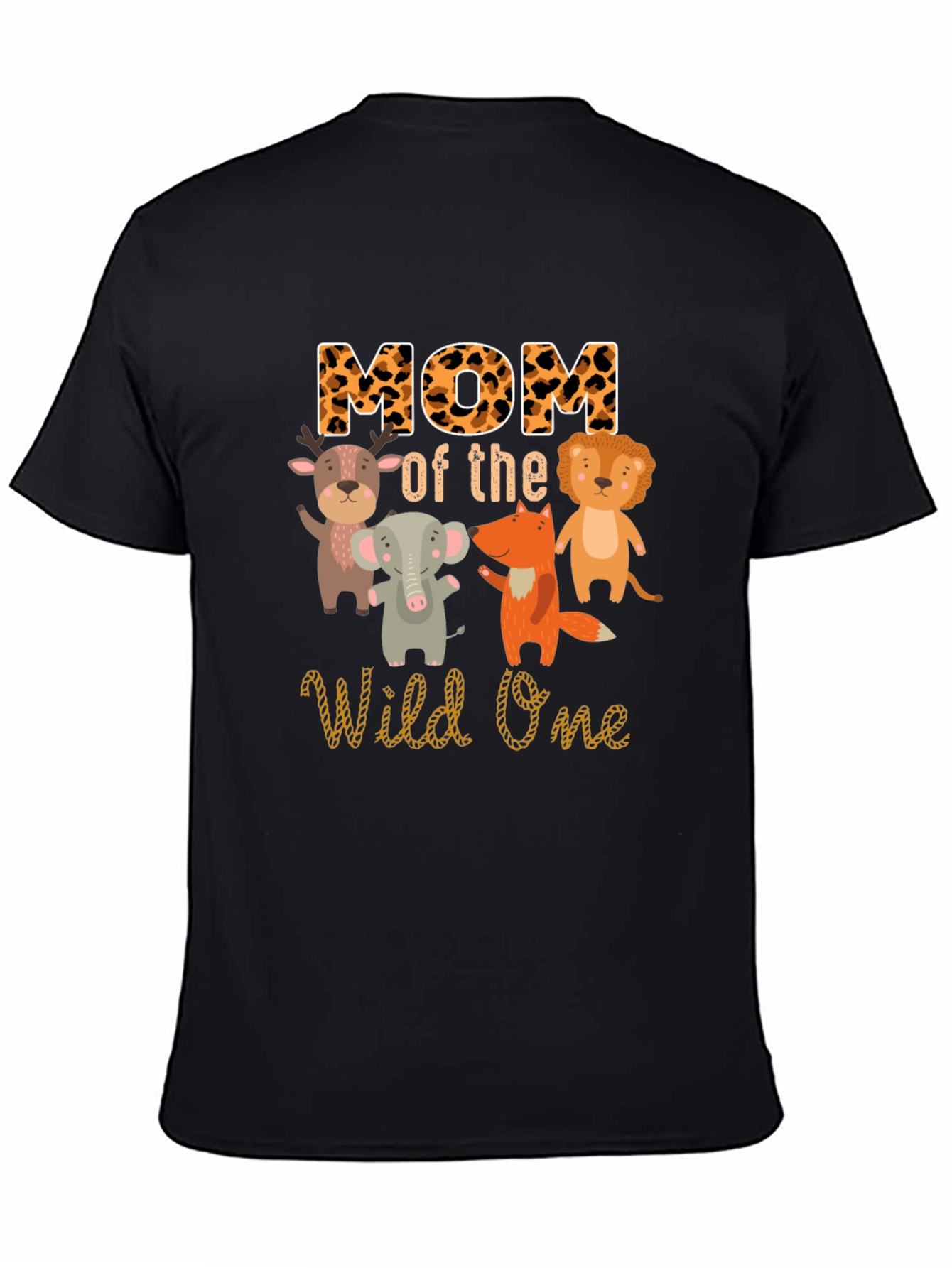 Mom of the Wild One Animal Print T-Shirt