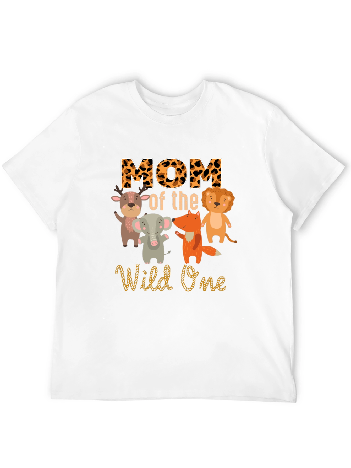 Mom of the Wild One Animal Print T-Shirt