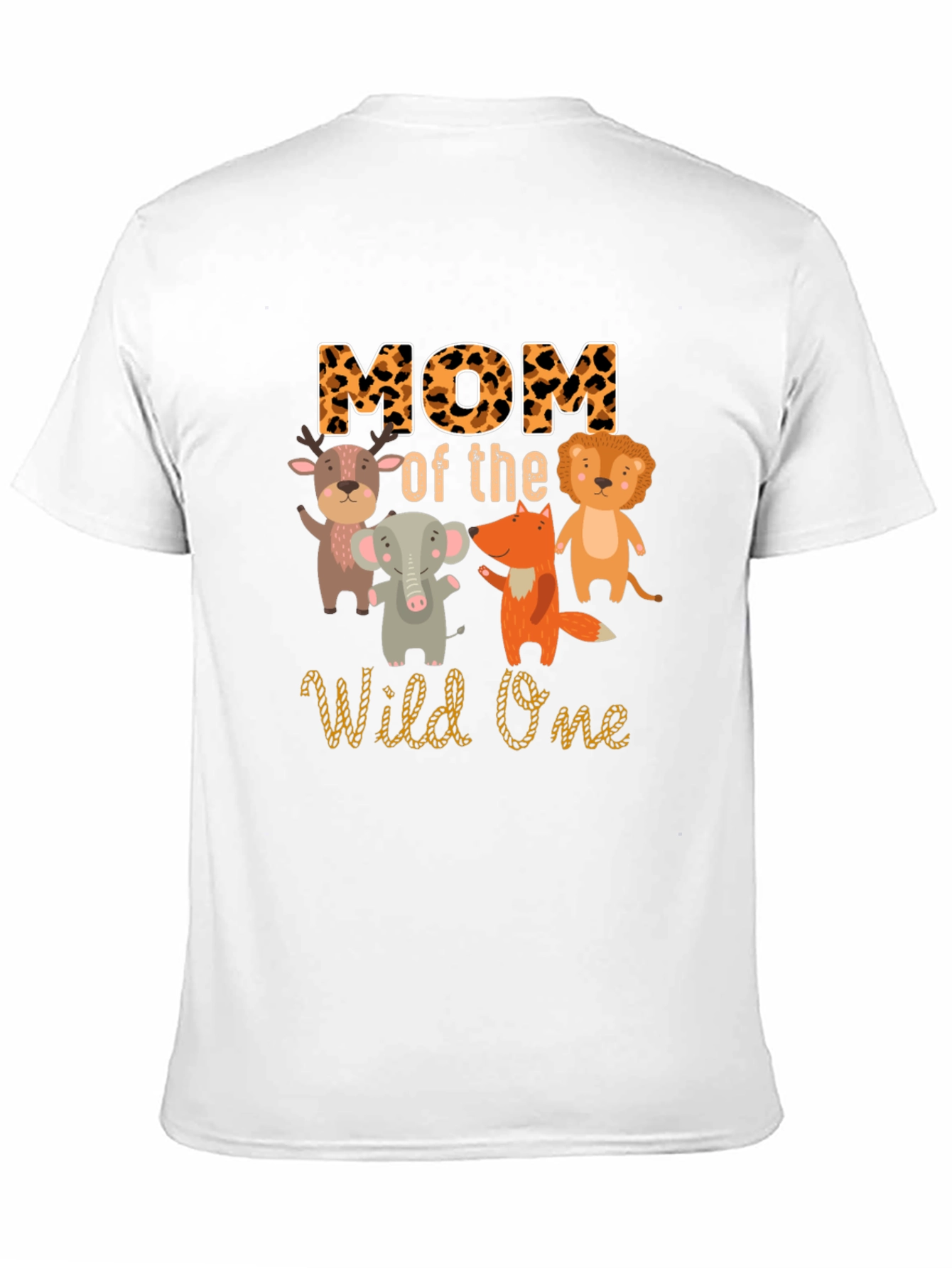 Mom of the Wild One Animal Print T-Shirt