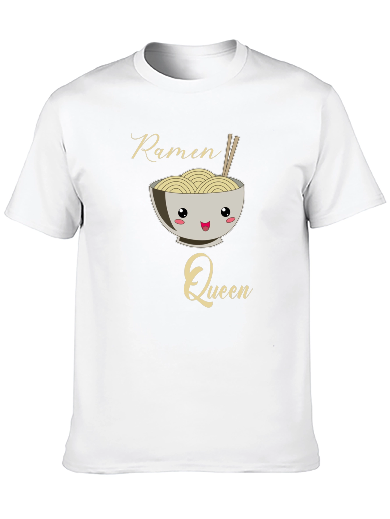 Ramen Queen Graphic Tee - Kawaii Noodle Bowl Shirt