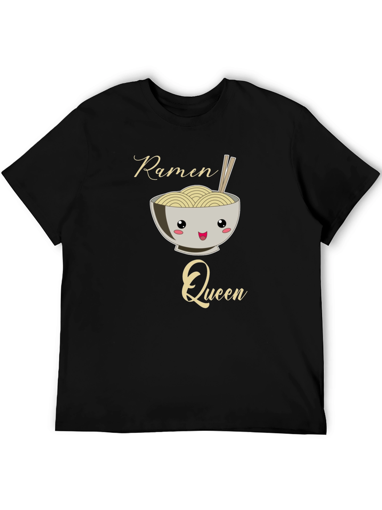 Ramen Queen Graphic Tee - Kawaii Noodle Bowl Shirt