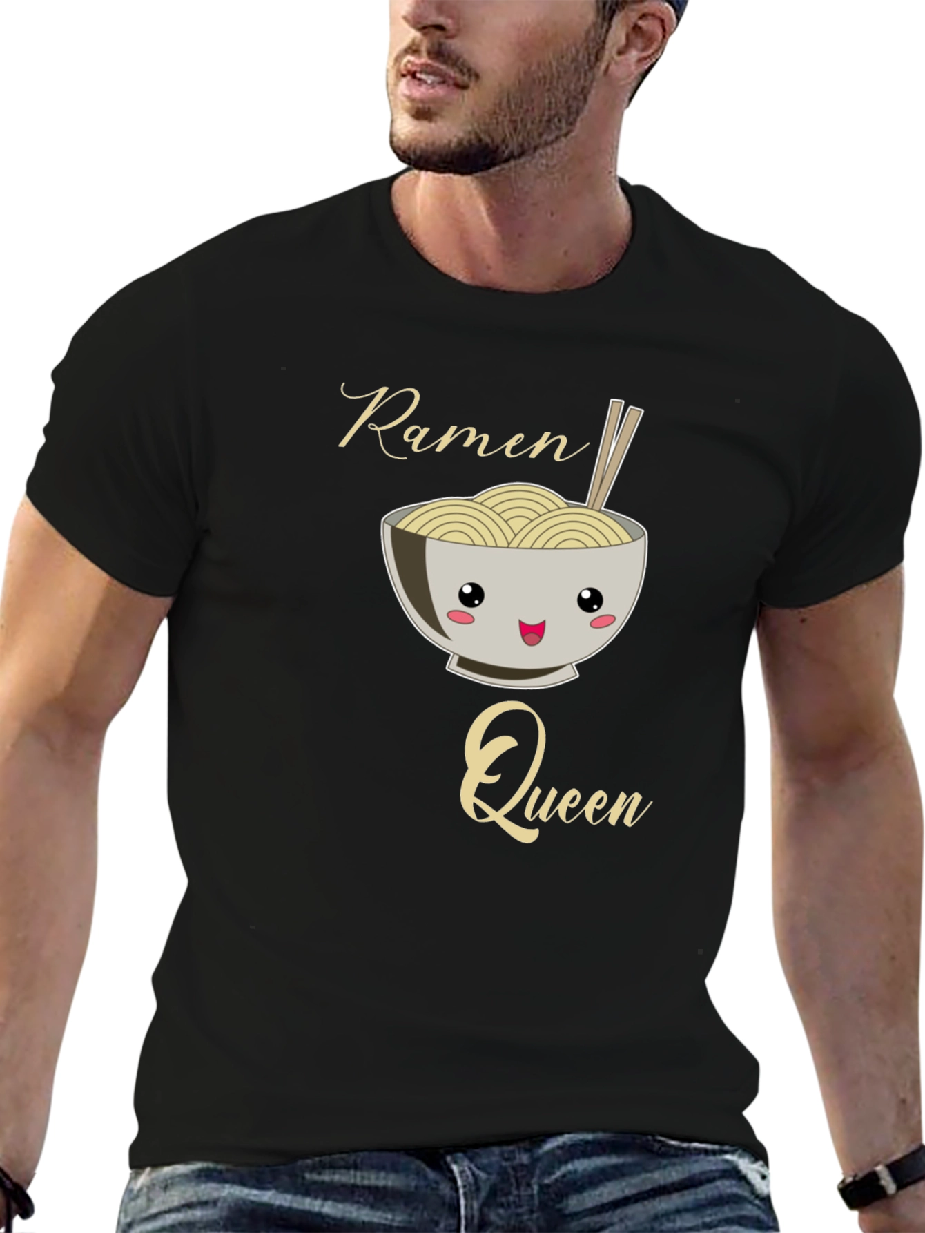 Ramen Queen Graphic Tee - Kawaii Noodle Bowl Shirt