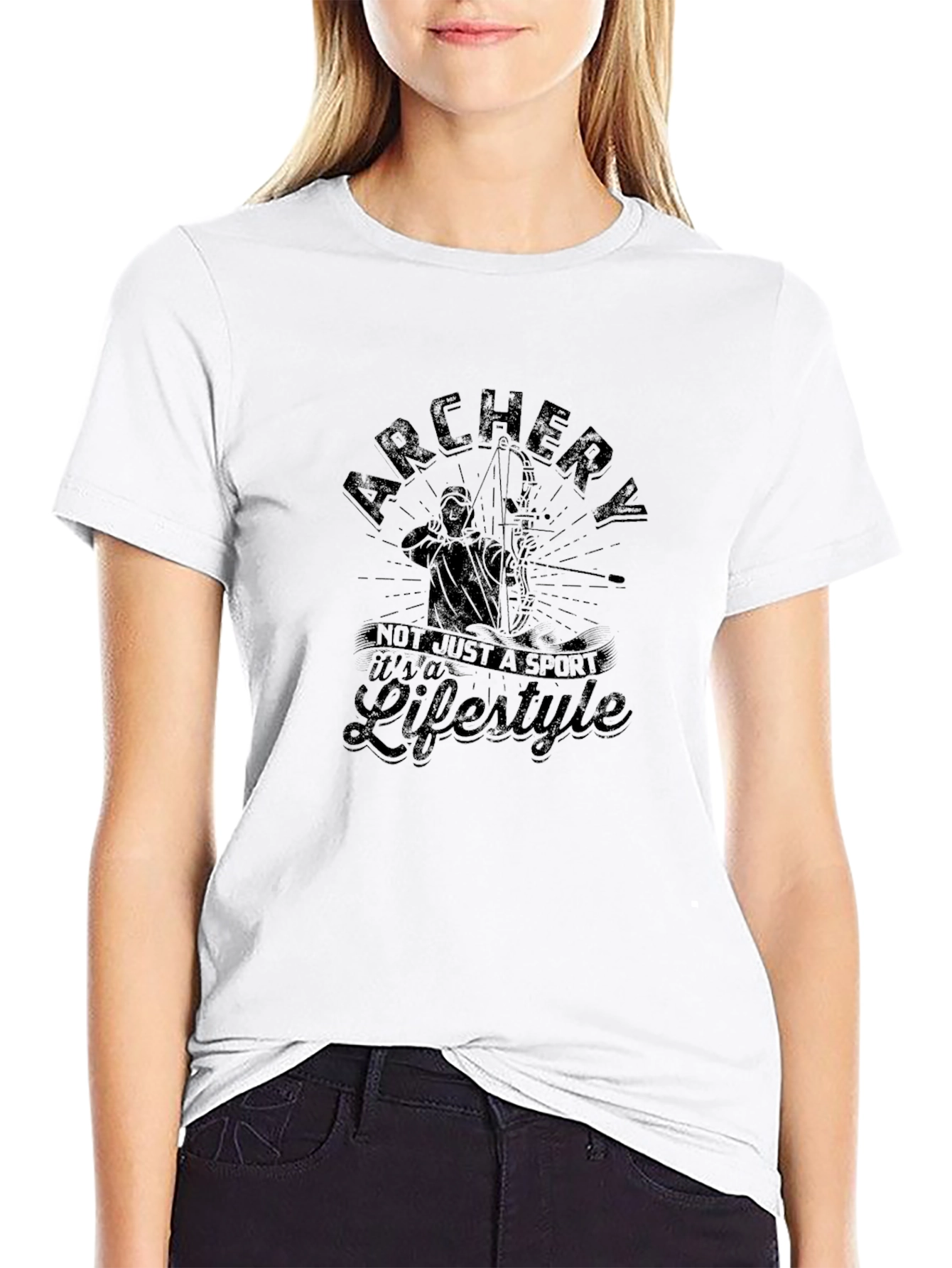 Archery Lifestyle Black T-Shirt for Sports Enthusiasts