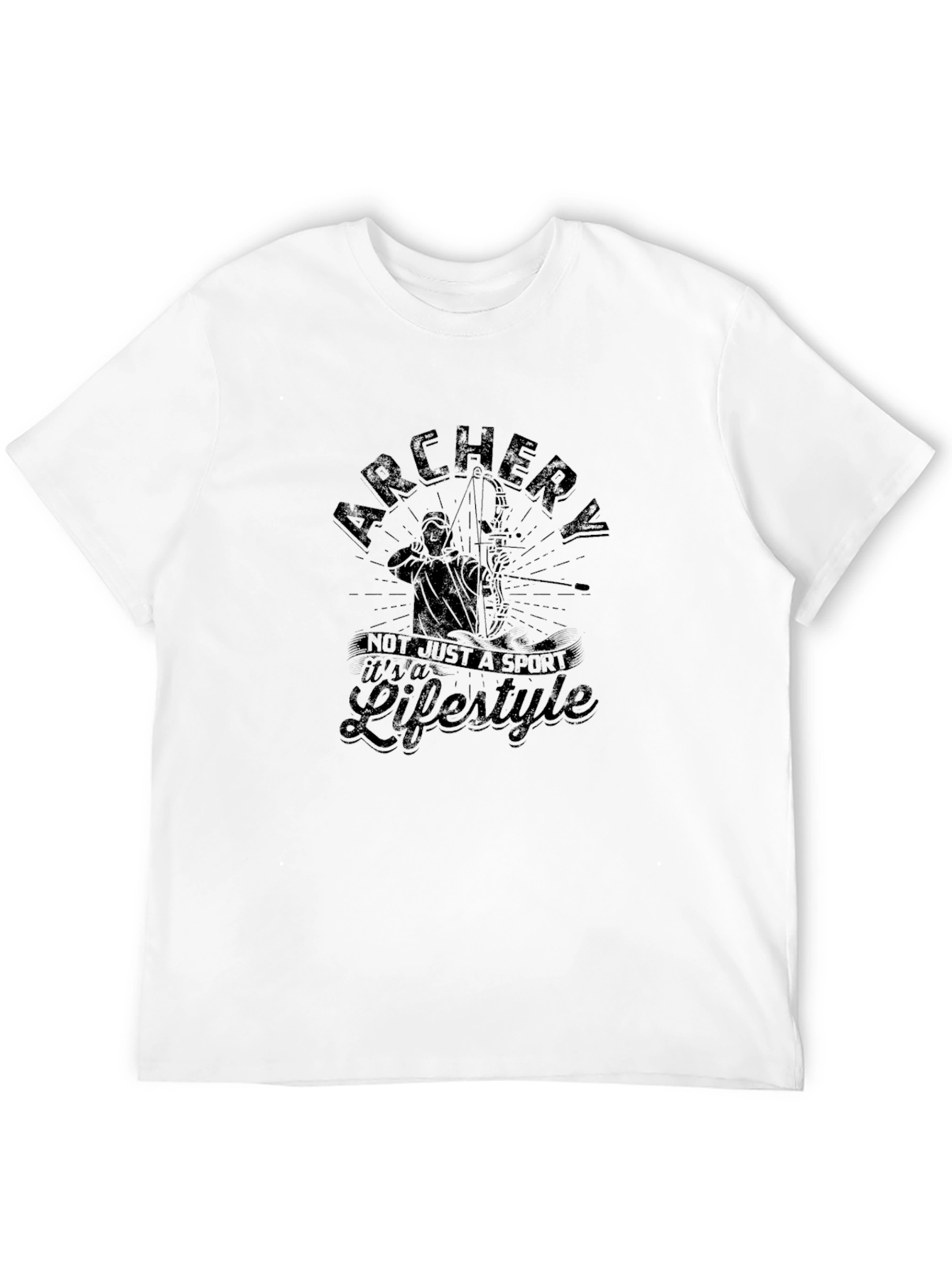 Archery Lifestyle Black T-Shirt for Sports Enthusiasts