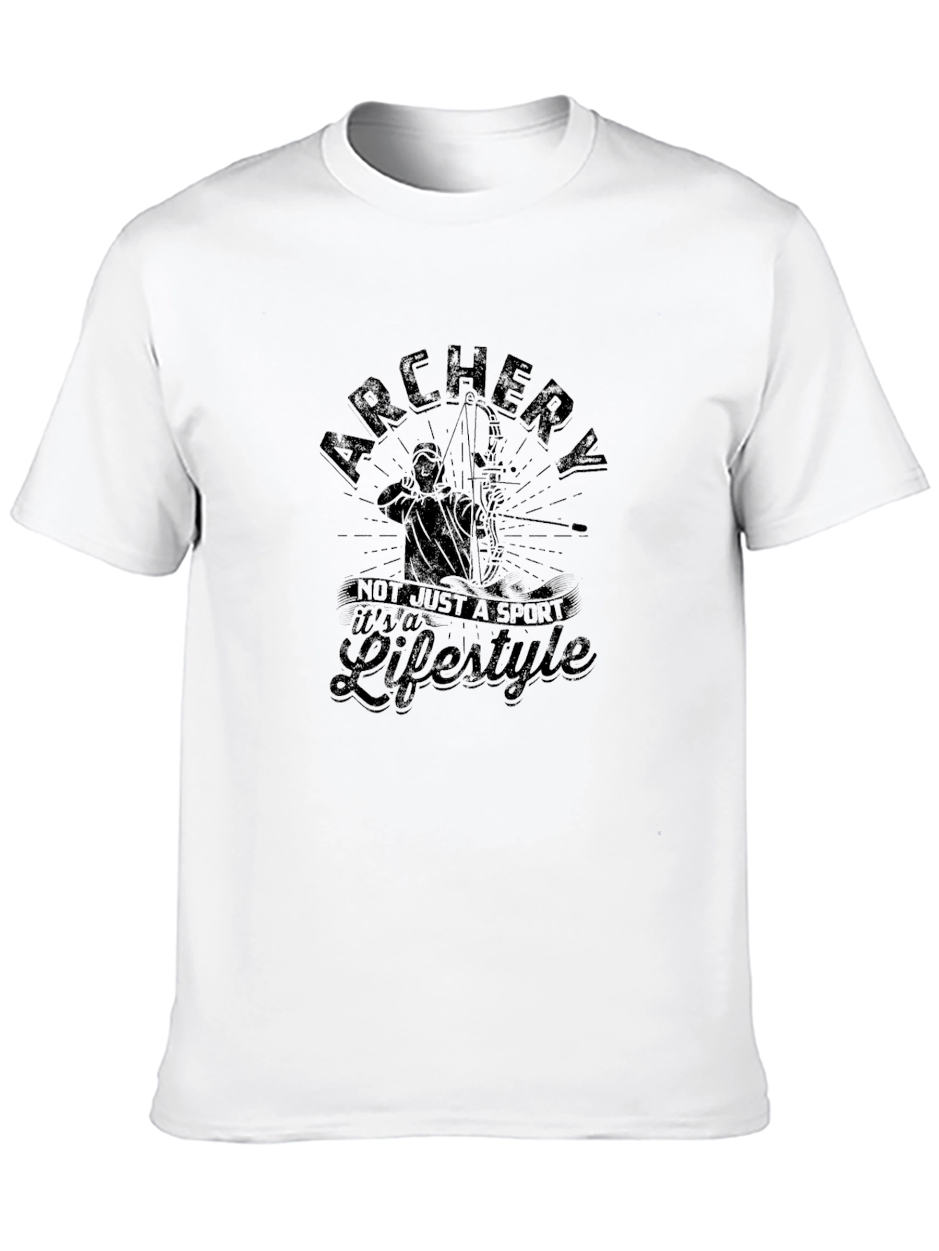 Archery Lifestyle Black T-Shirt for Sports Enthusiasts
