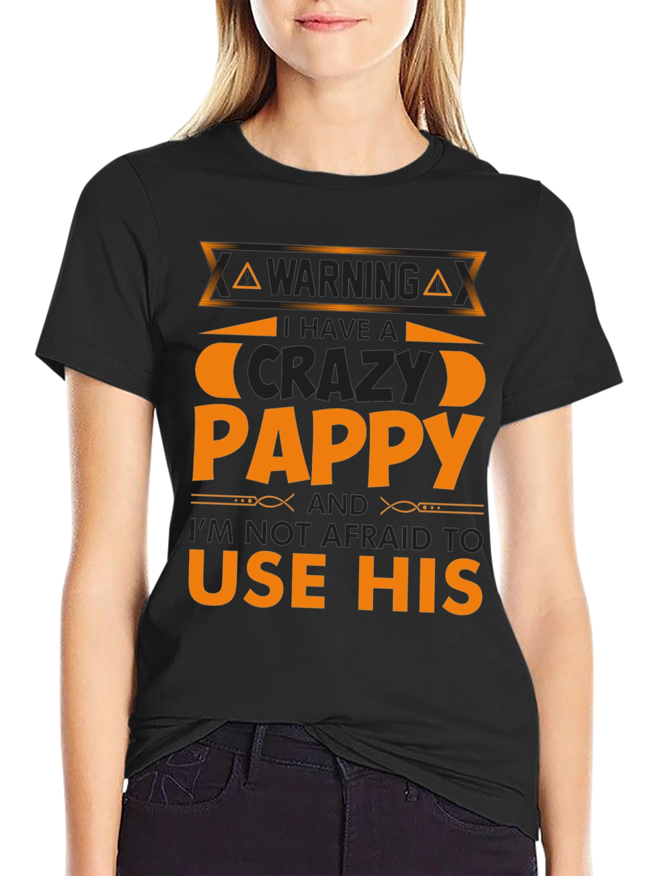Warning Crazy Pappy T-Shirt Funny Family Gift