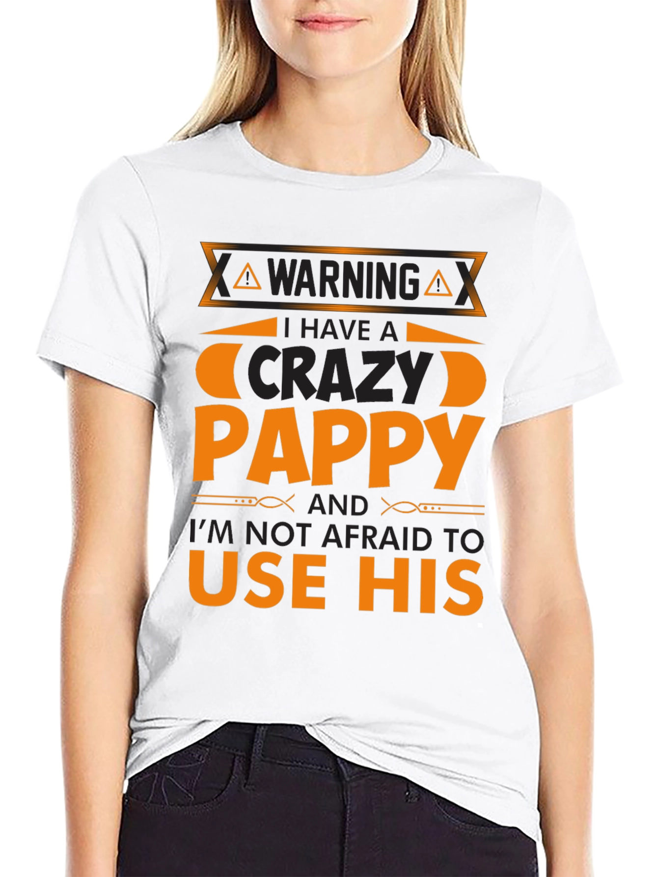 Warning Crazy Pappy T-Shirt Funny Family Gift