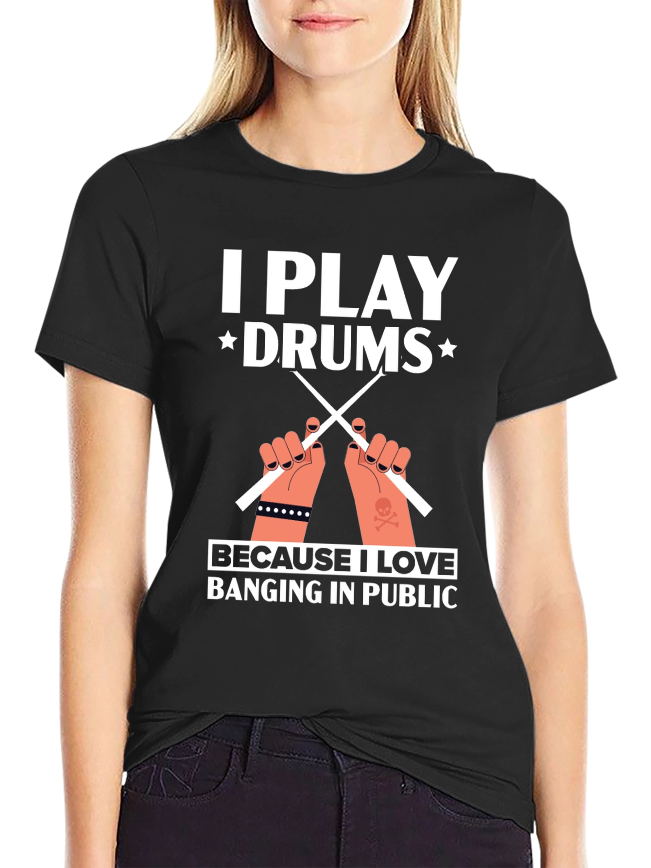 I Play Drums T-Shirt - Musician Graphic Tee